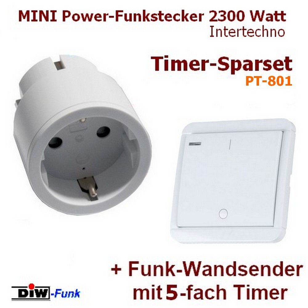 DIW-Funk Funk-Empfangsmodul PT-801 Intertechno+Tim SPARSET Funk-Steckdose IT-3