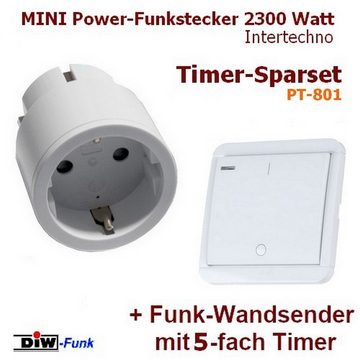 DIW-Funk Funk-Empfangsmodul PT-801 SPARSET Funk-Steckdose IT-3 Intertechno+Tim