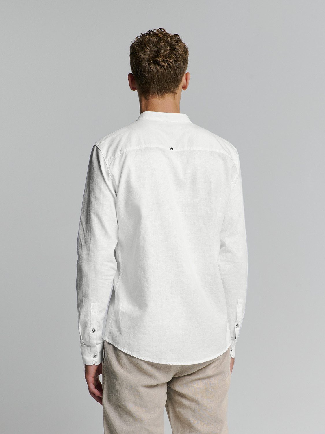 NO EXCESS Langarmhemd No Excess Leinenhemd günstig online kaufen