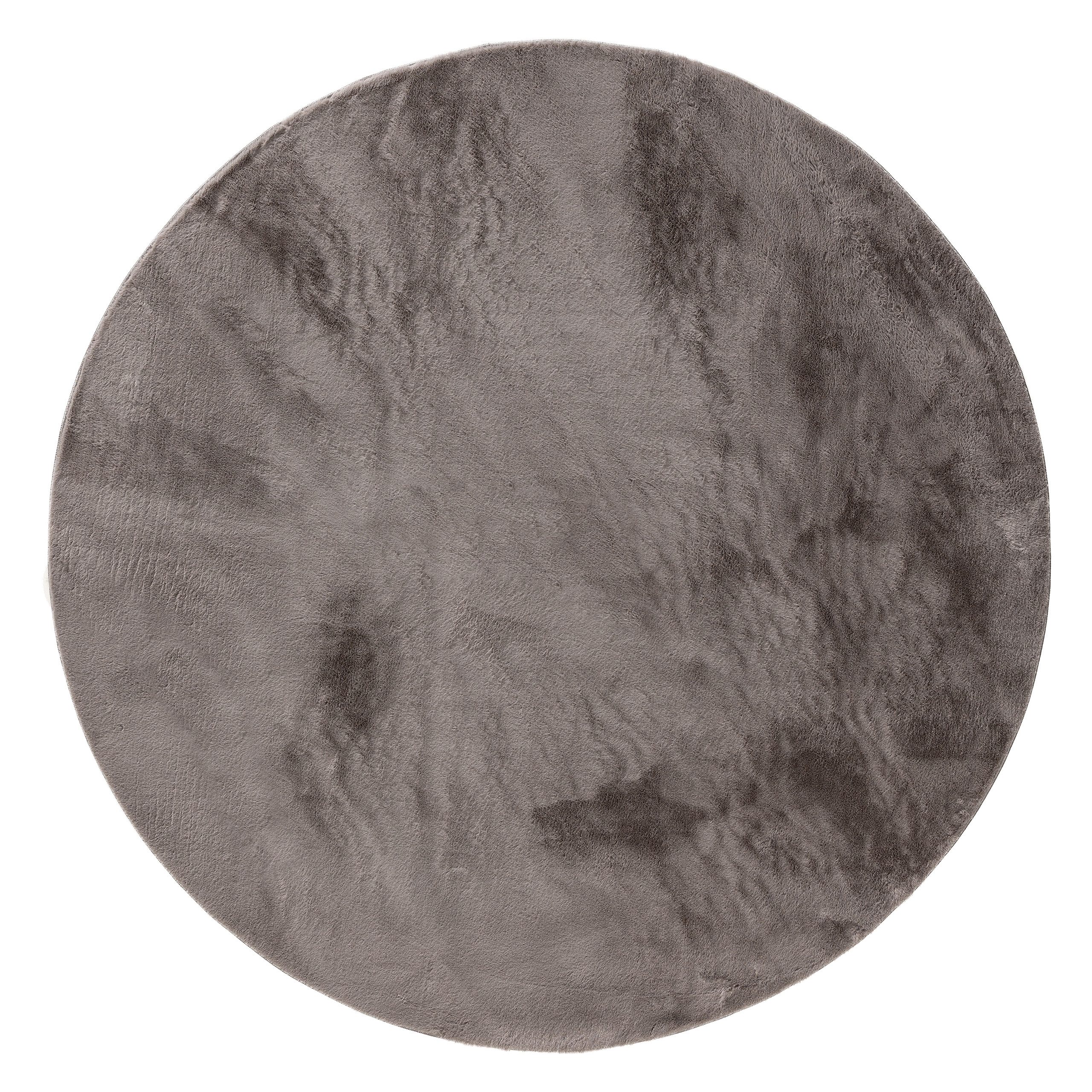 Interiyou Fellteppich Fargo, Rund, Höhe: 11 mm, Teppich Wohnzimmer, waschba günstig online kaufen
