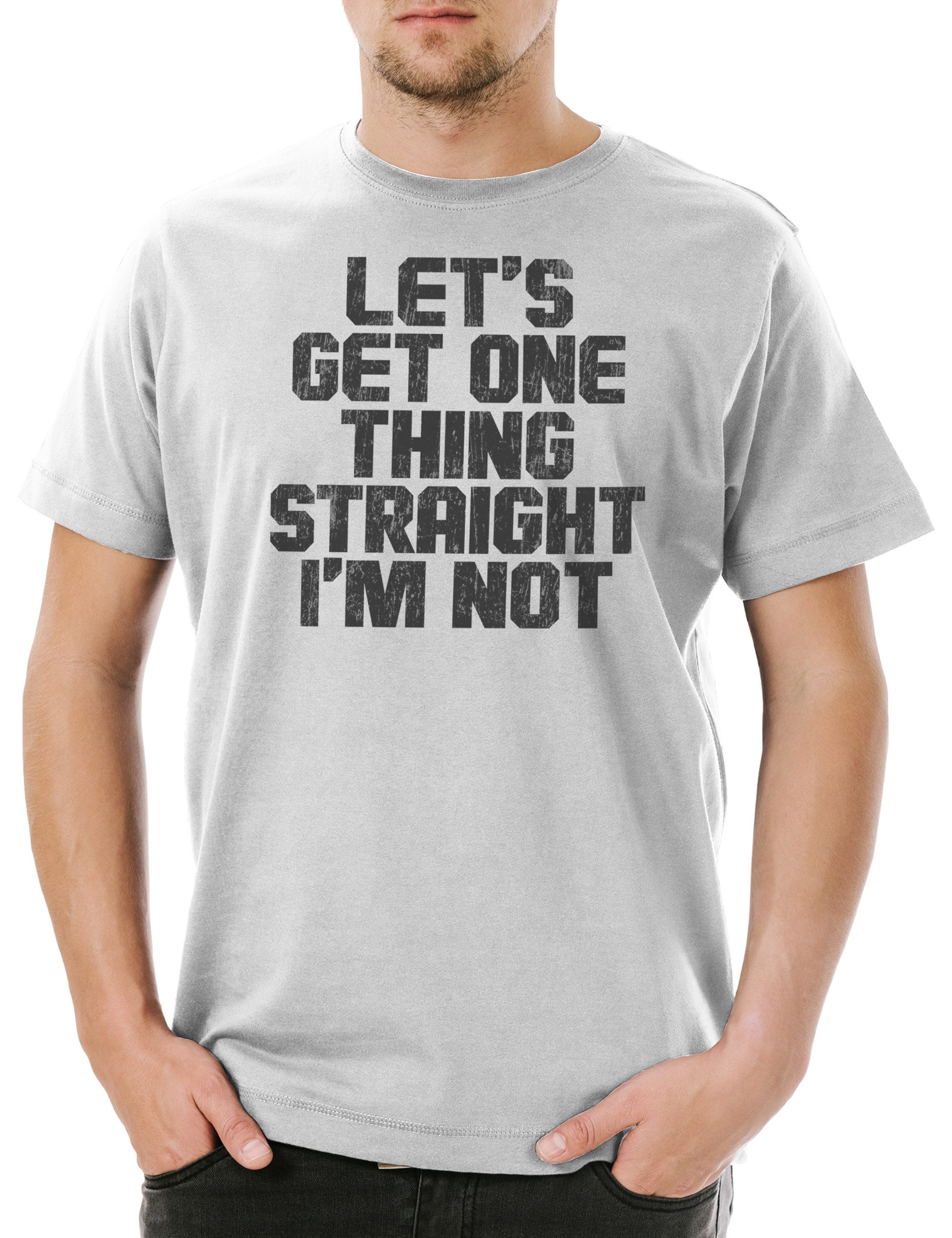 Urban Backwoods Print-Shirt Straigth I'm Not Herren T-Shirt Queer Gay Schwul Lesbian Homosexuell (1-tlg) LGBTQ Trans Bisexuell Homosexual