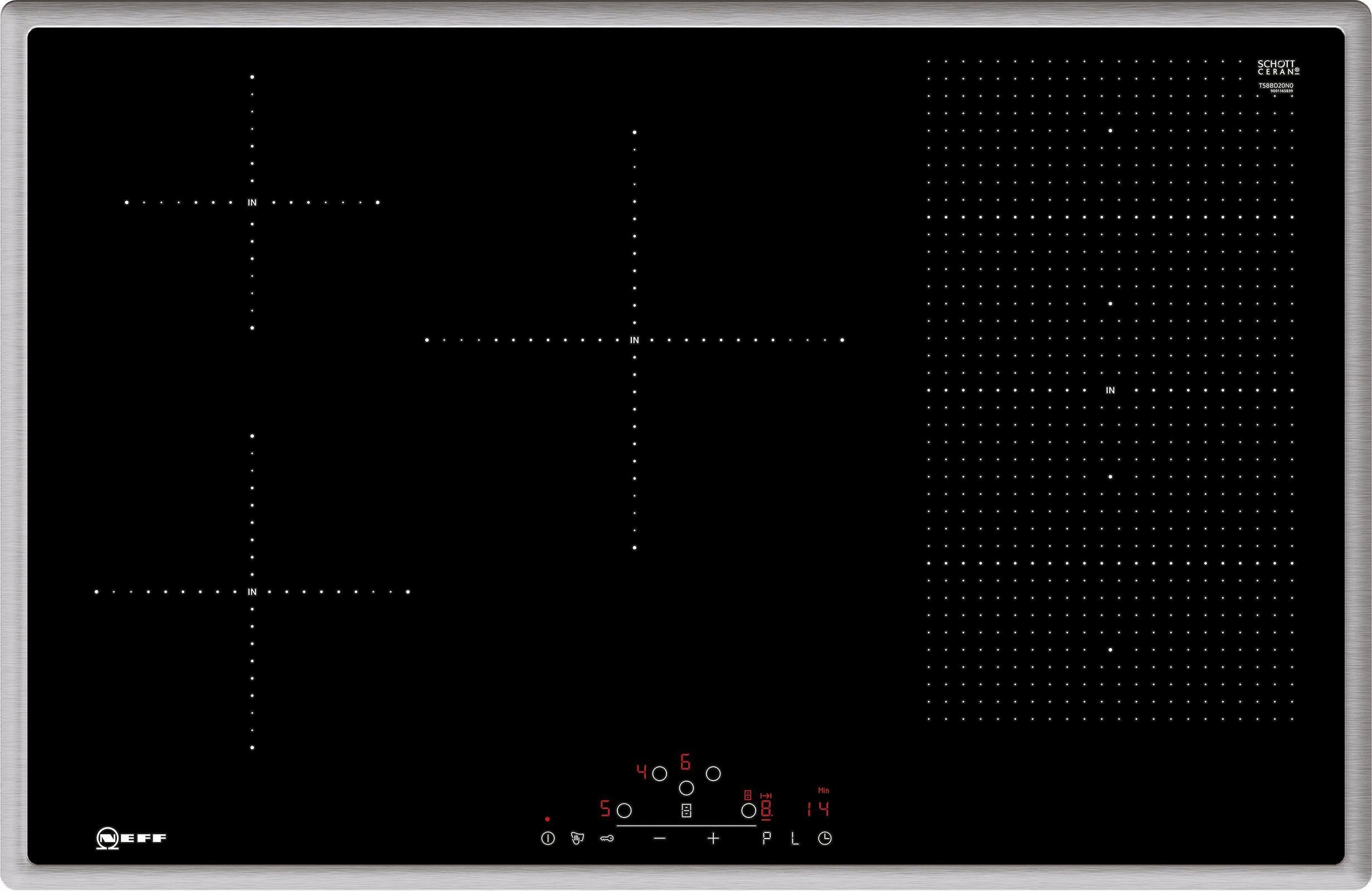 NEFF Flex-Induktions-Kochfeld von SCHOTT CERAN® N 70 T58BD20N0, mit  TouchControl-Bedienung