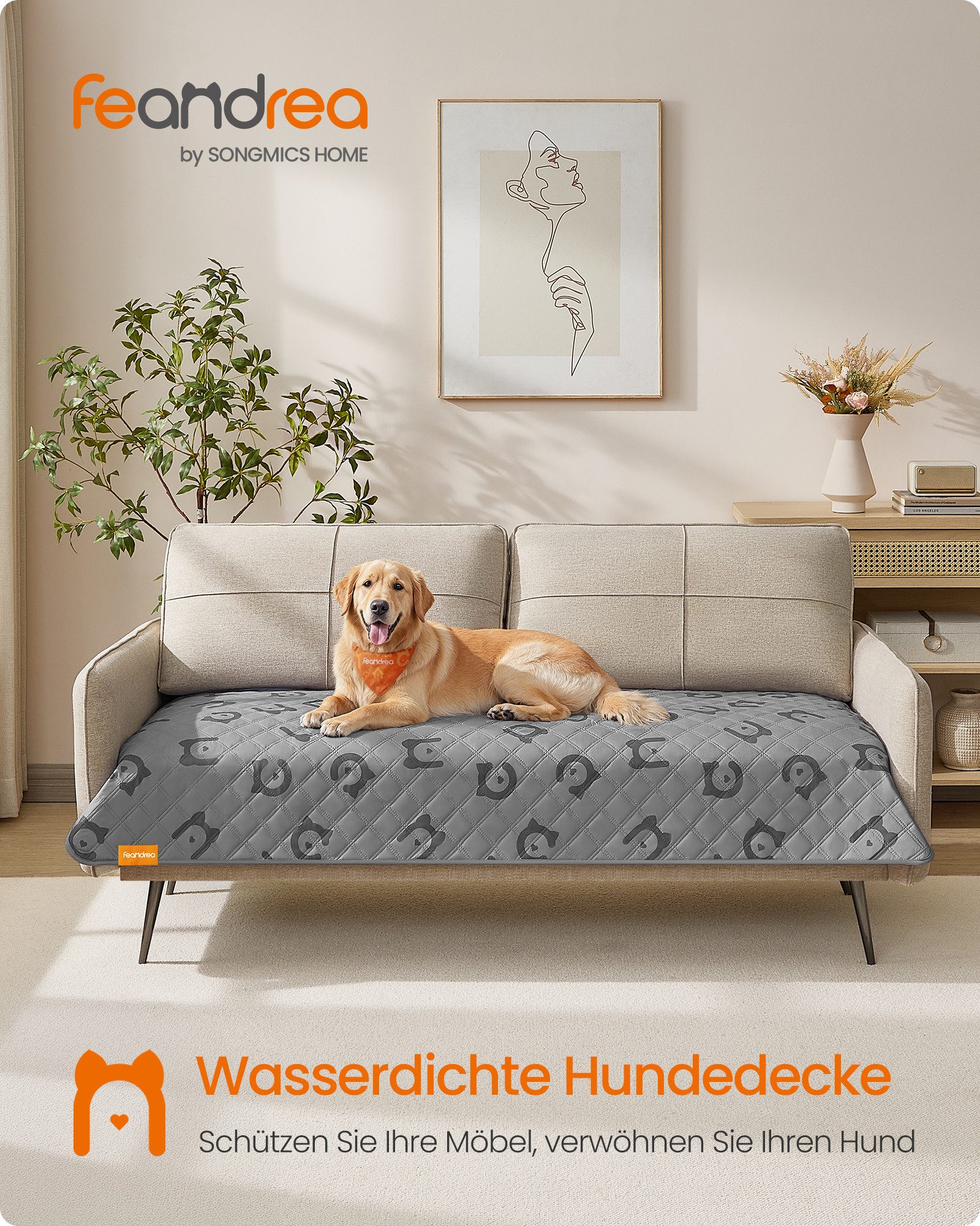 FEANDREA Tierdecke, Wasserdichte Hundedecke,Autoschondecke für Haustiere, günstig online kaufen