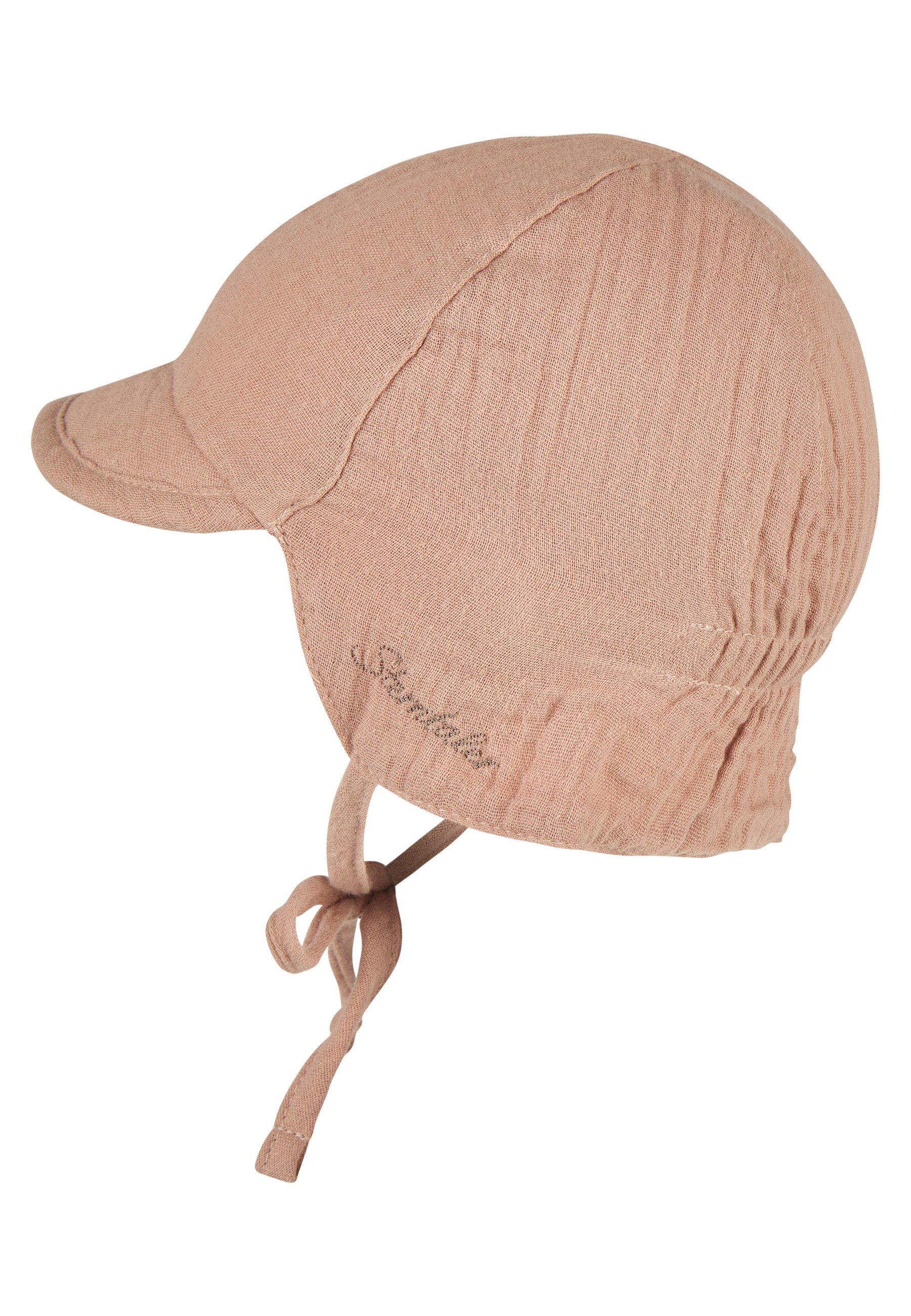 Sterntaler® Schirmmütze UV-Schutz 50 Wende-Schirmmütze Musselin (1-St) Musselin Wendemütze mit Nackenschutz, Bindeband, Ohrenklappen u. UV-50