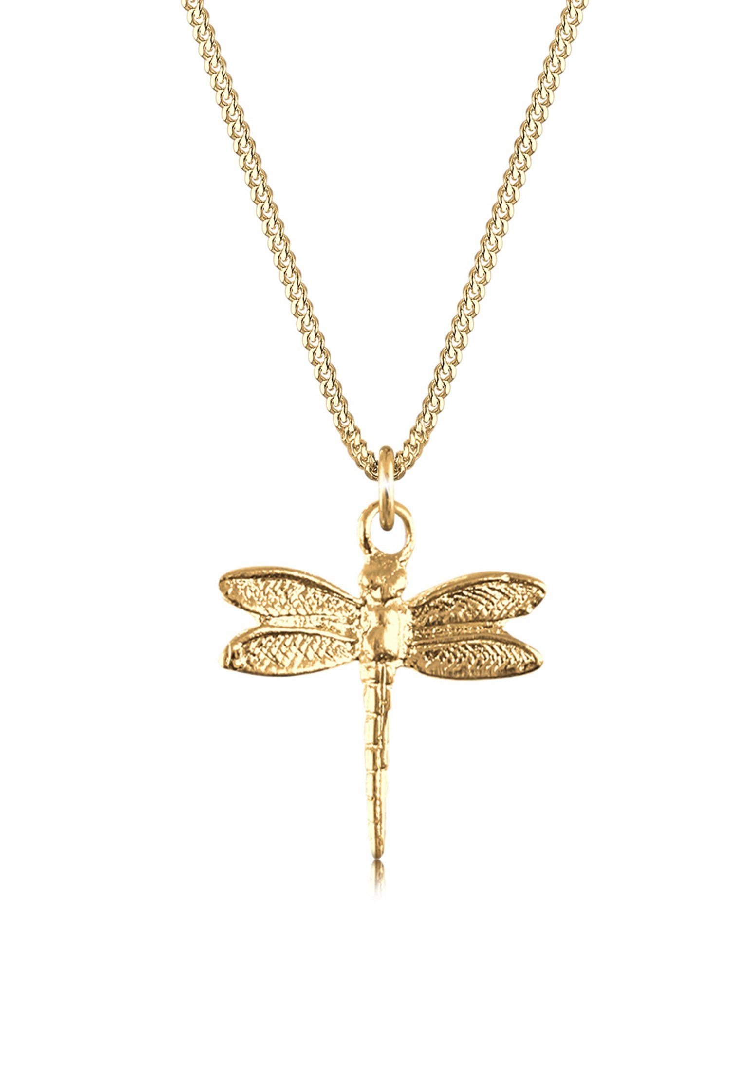 Elli Kette mit Anhänger Libelle Panzerkette Tier Natur 925 Silber, Libelle günstig online kaufen
