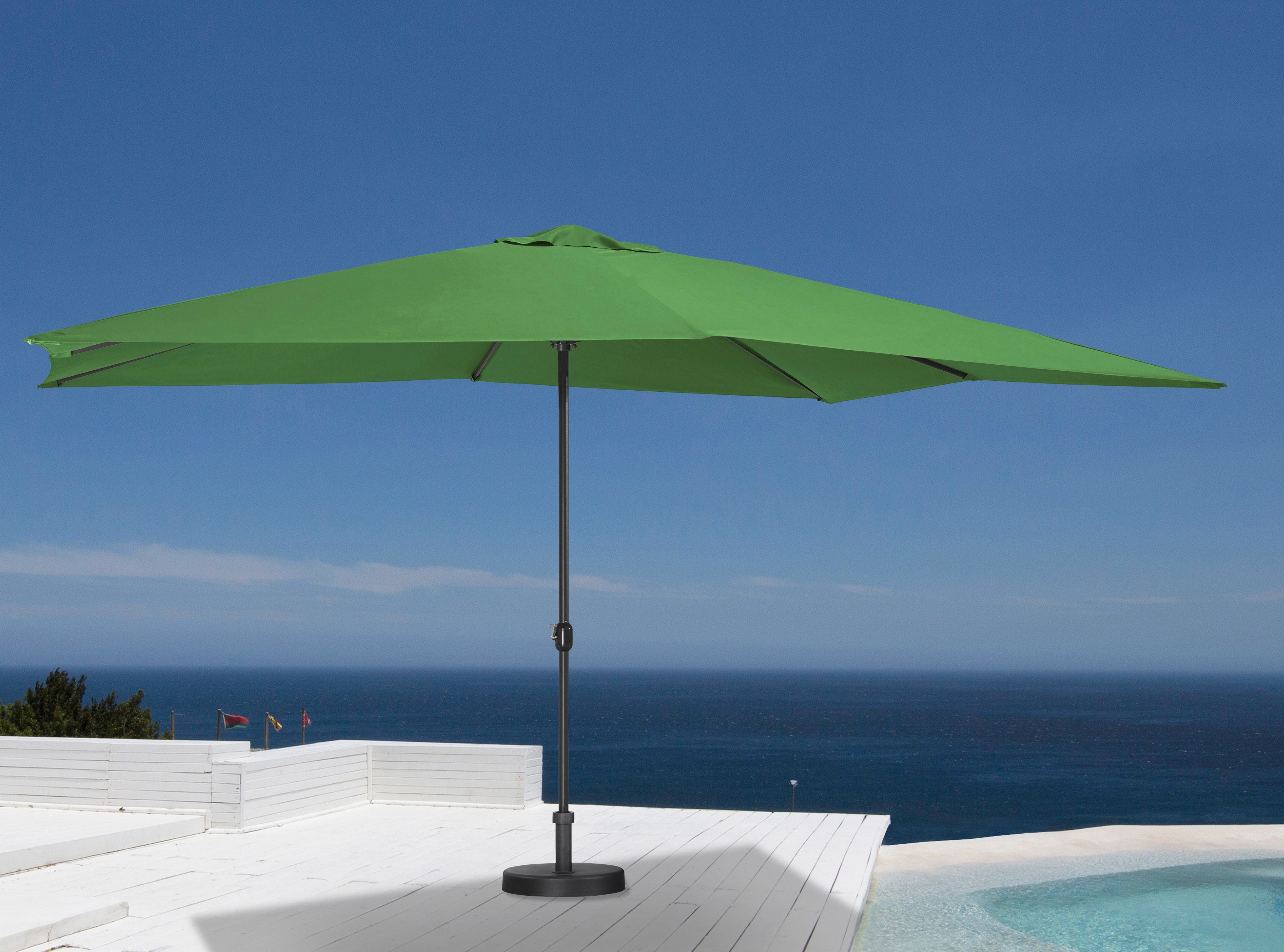 garten gut Sonnenschirm , 300x400 cm, Bespannung aus 100% Polyester