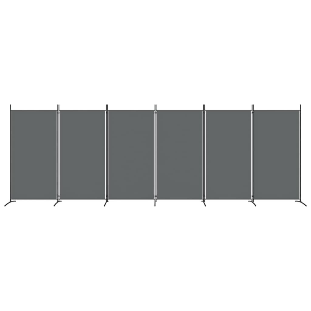 vidaXL Paravent 520 x 180 cm 6-tlg Paravent Anthrazit 520x180 cm Stoff Span günstig online kaufen