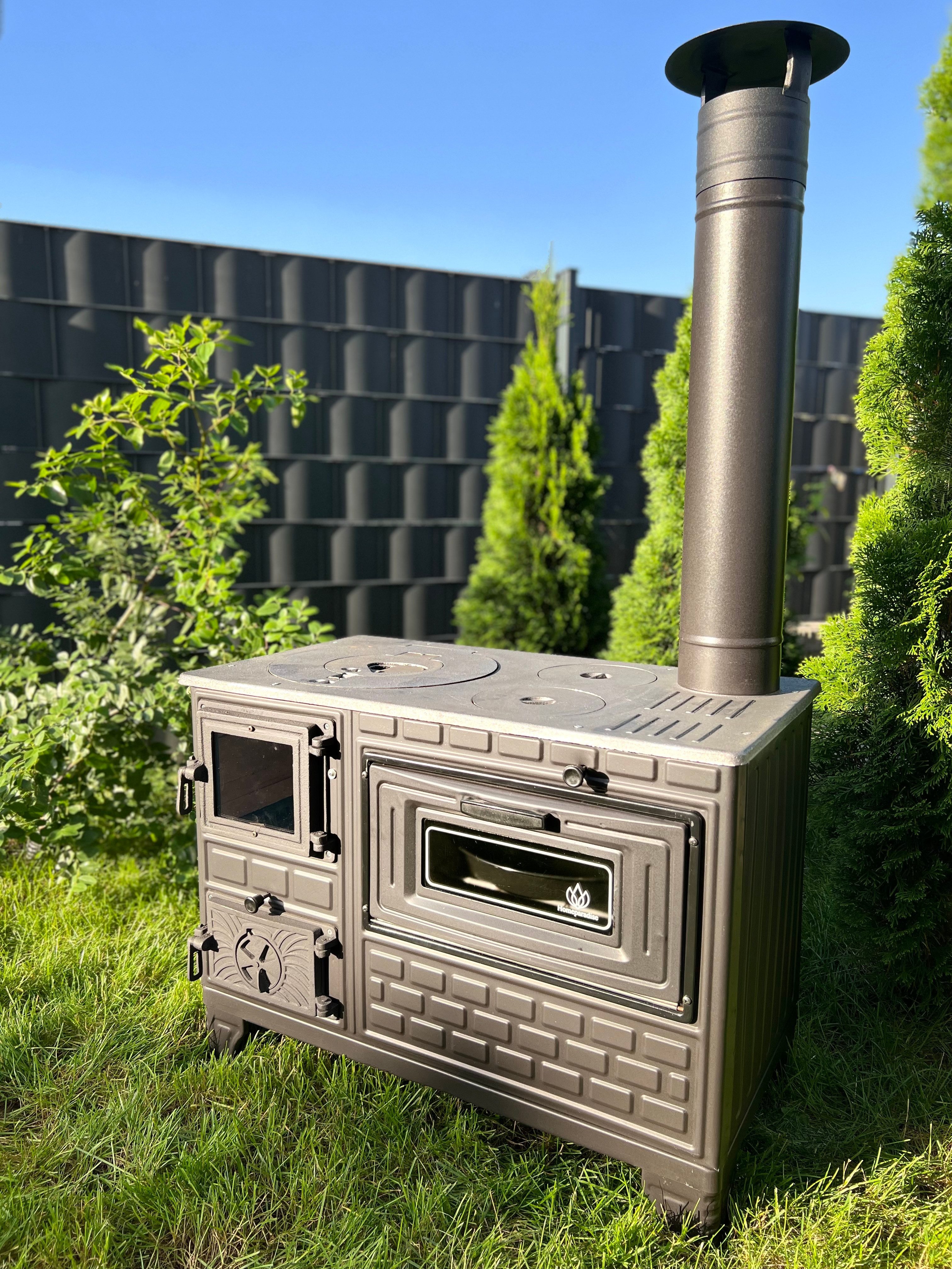 Homeparadise Grillkamin Outdoor Küchenofen Gartenofen Terrassenofen Gartenküche Holzofen Ofen