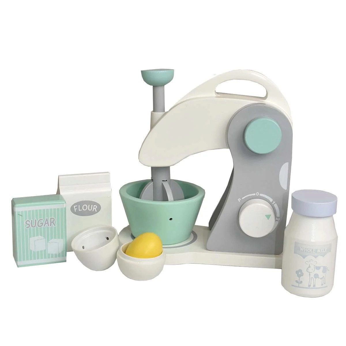 Kids Concept Kinder-Standmixer Mixer-Set aus Holz für Kinderküchen