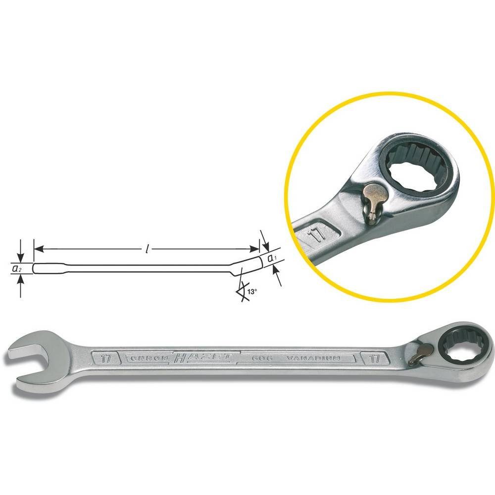 Knarren-Ring-Maulschlüssel HAZET Ringschlüssel