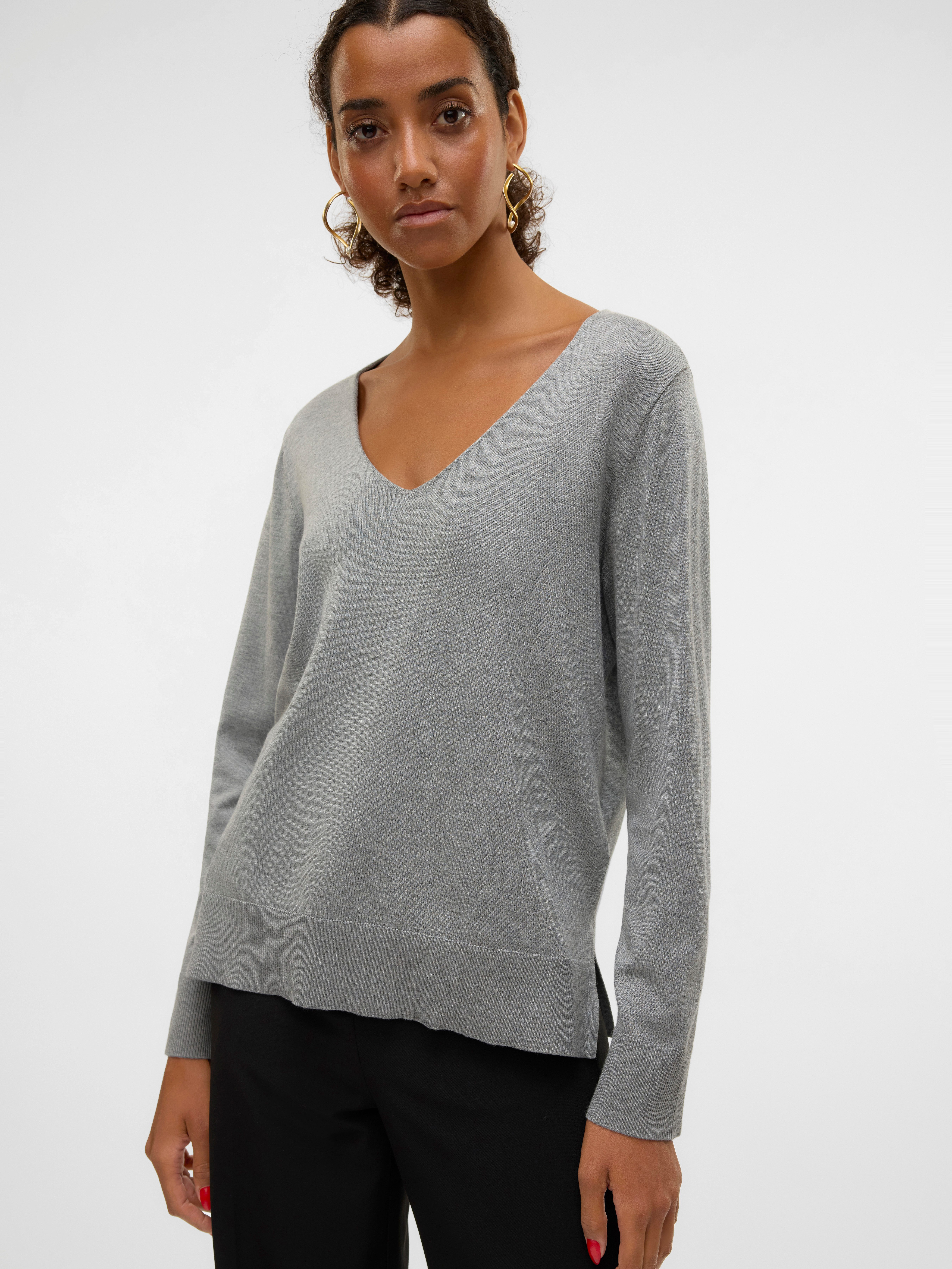 Vero Moda Strickpullover VMSILJE LS V-NECK günstig online kaufen