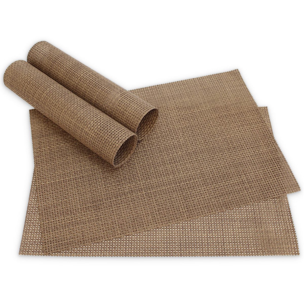 matches21 HOME & HOBBY Platzset Tischsets ELEGANCE 4er Set Braun als Tischu günstig online kaufen