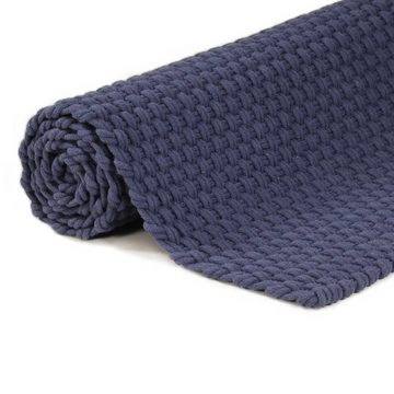 Teppich Rechteckig Marineblau 80x160 cm Baumwolle, furnicato, Rechteckig