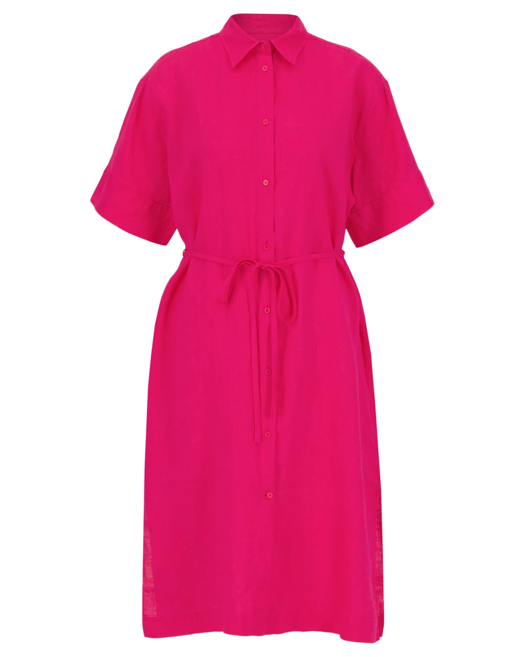 Pink Damen Gant RELAXED Leinenkleid SHIRT DRESS Blusenkleid LINEN (1-tlg)