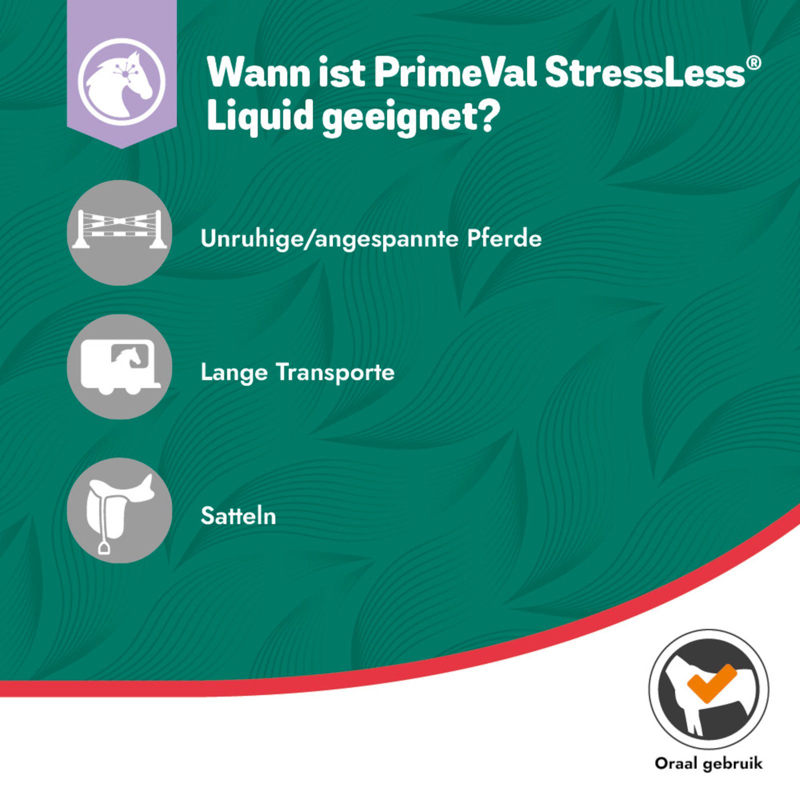 PrimeVal Stressless Liquid für Pferde, beruhigendes Ergänzungsfuttermittel f..., Ergänzungsfutter für: Pferde