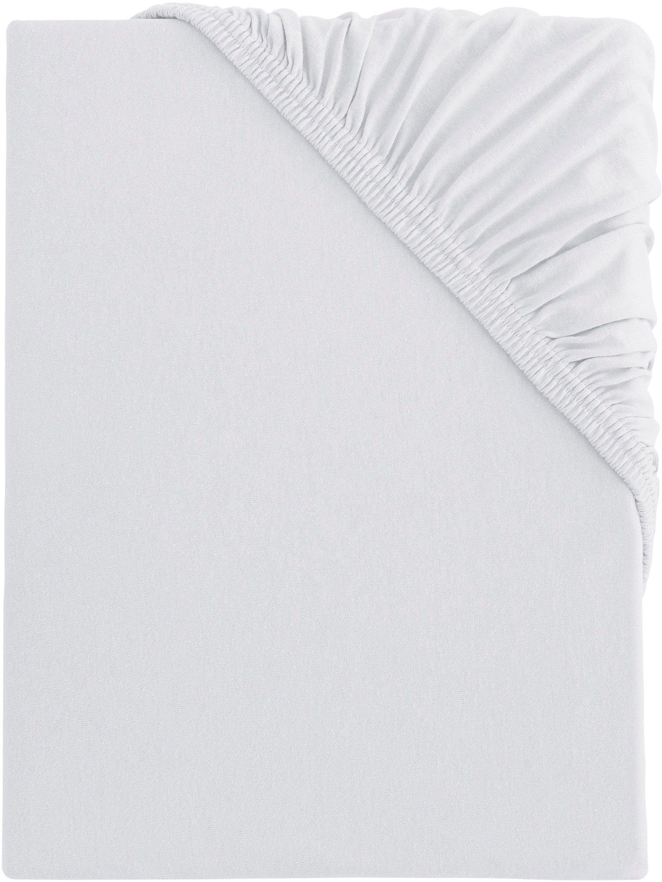 s.Oliver Spannbettlaken TABEA, 100% Baumwolle, 145 g/m², Jersey, Gummizug: rundum, (1 Stück), Bettlaken für Matratzen bis 25 cm Höhe, perfekter Sitz, bügelfrei