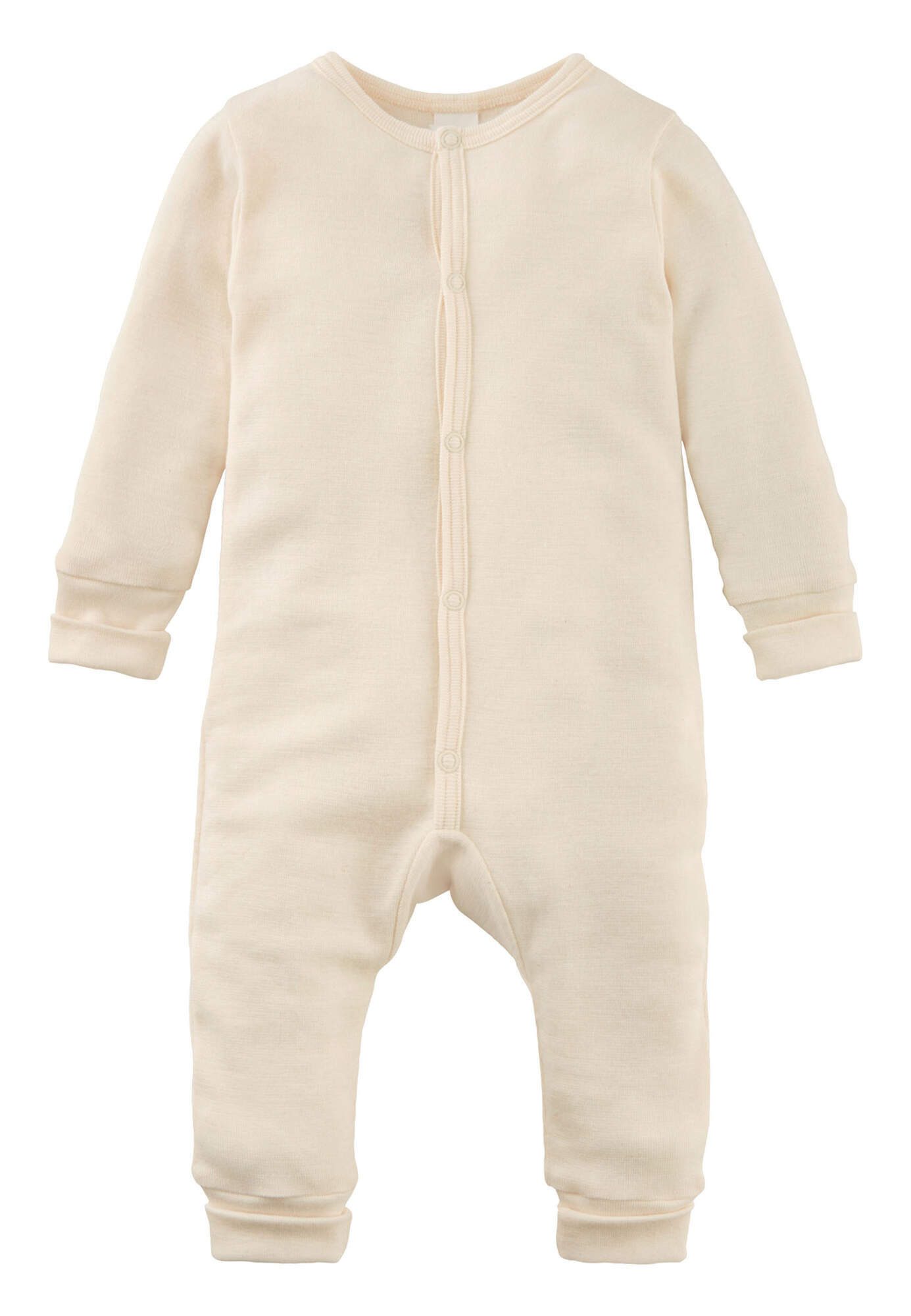 Hessnatur Schlafanzug aus Bio-Baumwolle mit Merinowolle und Seide (1 tlg)