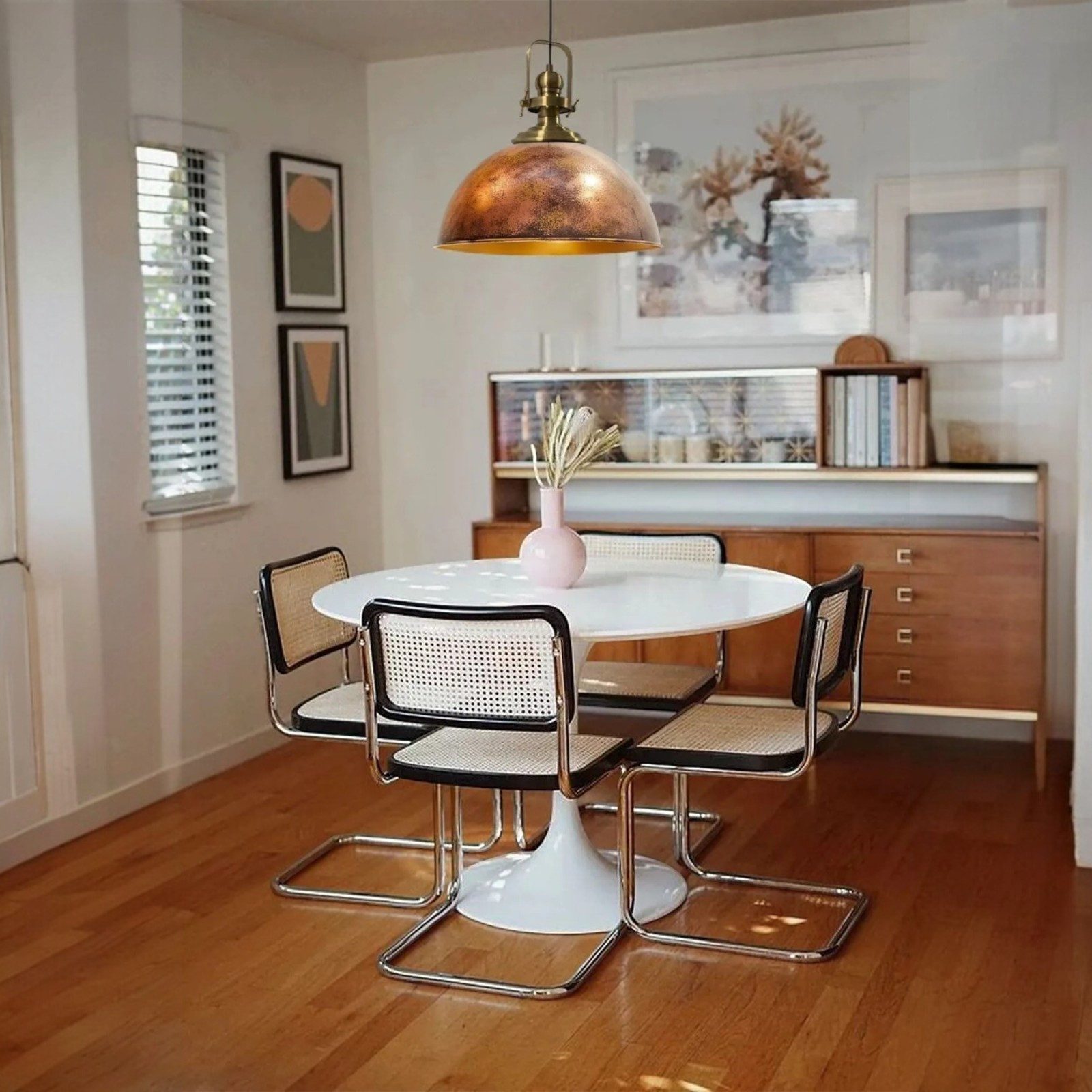 Bamyum Pendelleuchte Hängelampe Kupferfarbe, E27, Handgemalt Vintage Indust günstig online kaufen