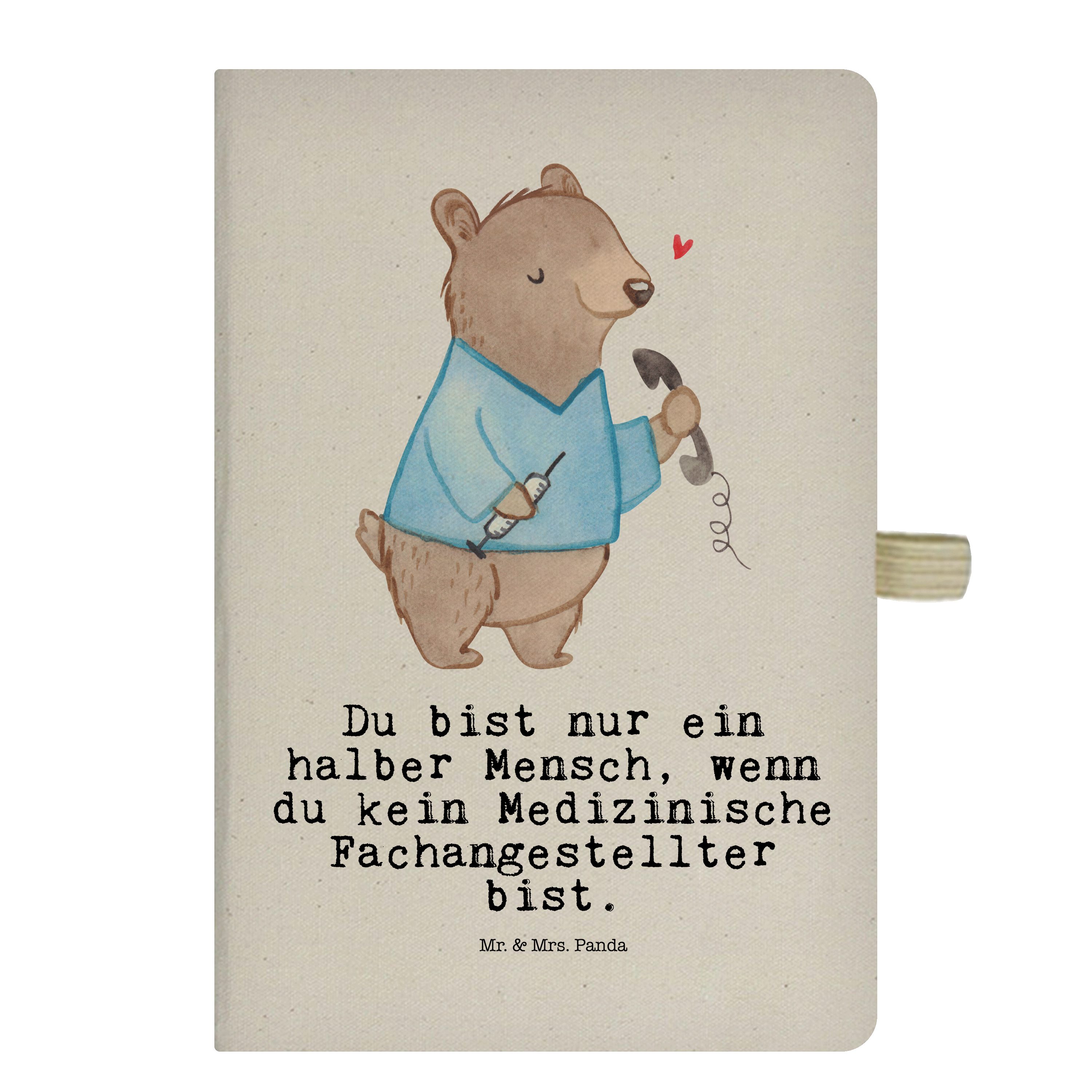 Mr. & Mrs. Panda Notizbuch Medizinische Fachangestellter mit Herz - Transparent - Geschenk, Schr Mr. & Mrs. Panda