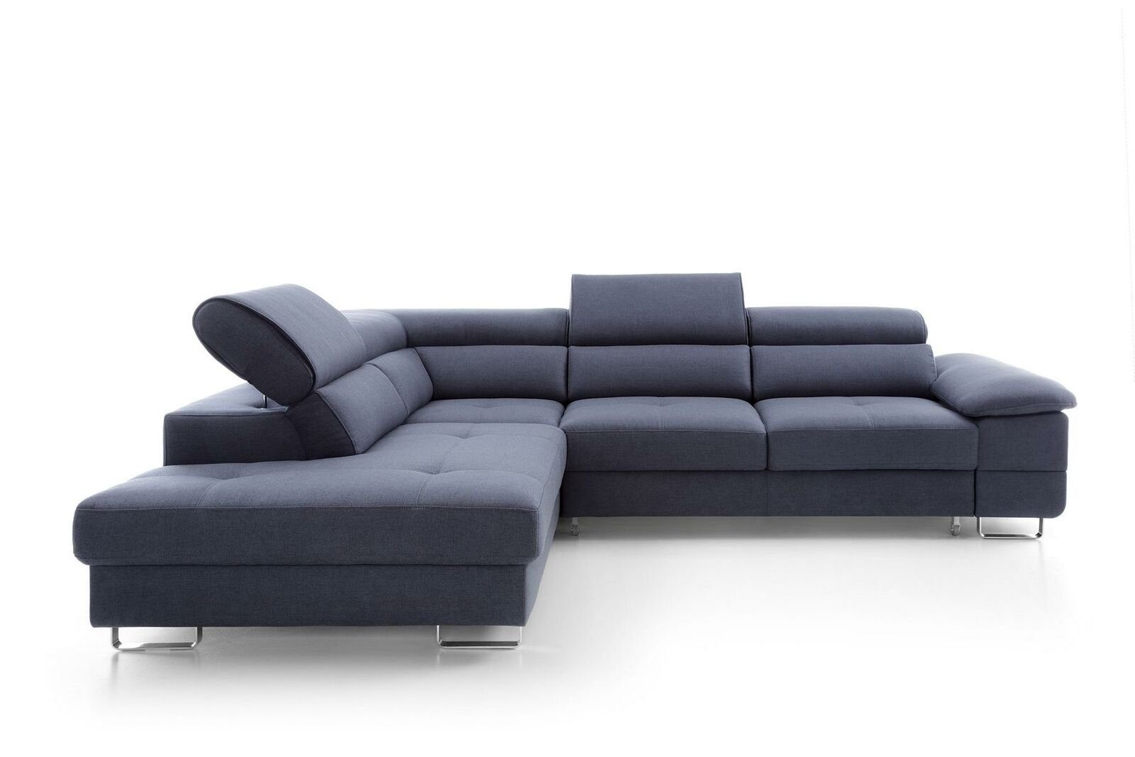 JVmoebel Ecksofa Blaues Textil Sofa Made Europe Textil, Sofa Wohnlandschaft Couch in Ecksofa Polster