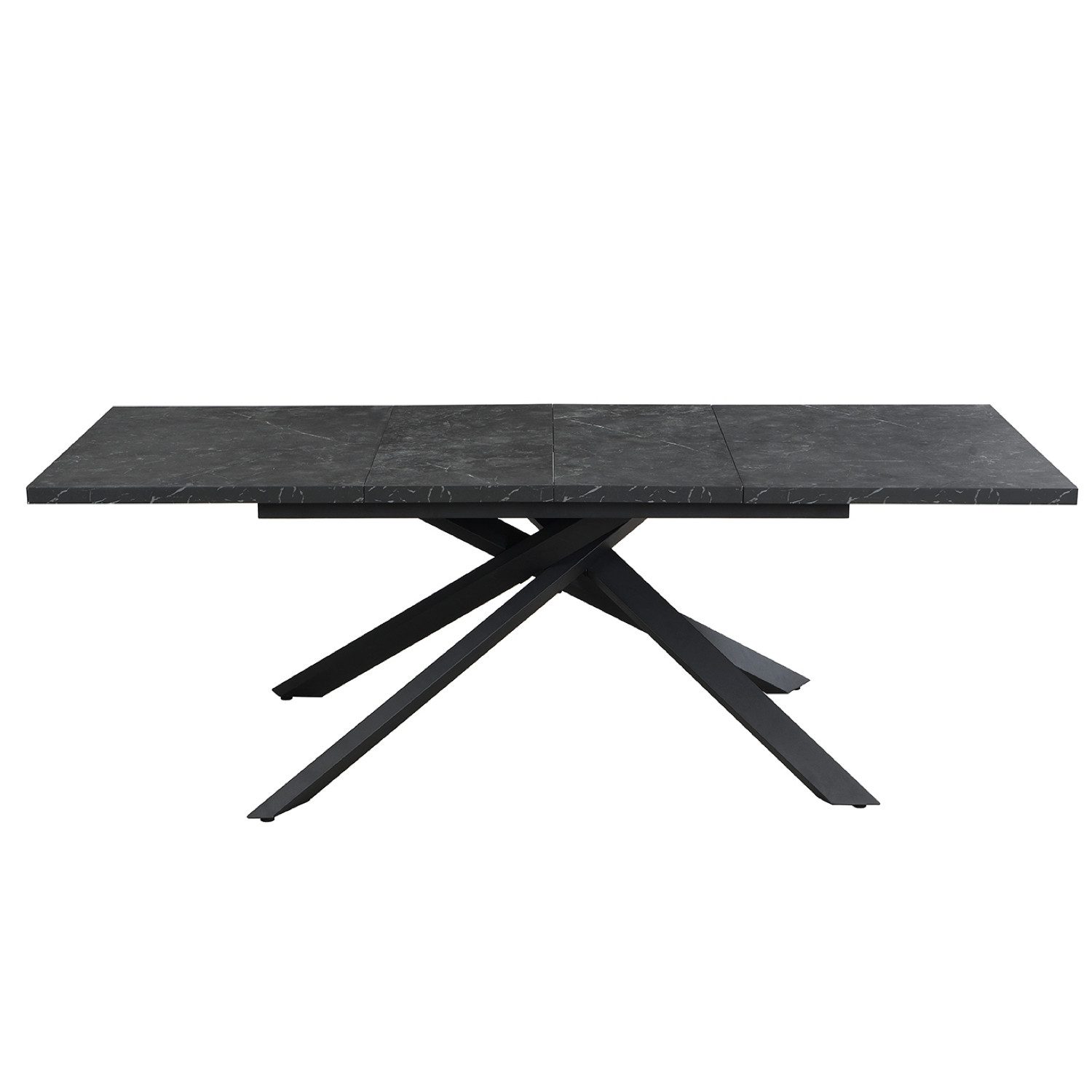 DUBI Möbel Esstisch MALTE, Metallgestell, ausziehbar, 140-180-220cm, 2 Einlegeplatten 4-8 Pers.