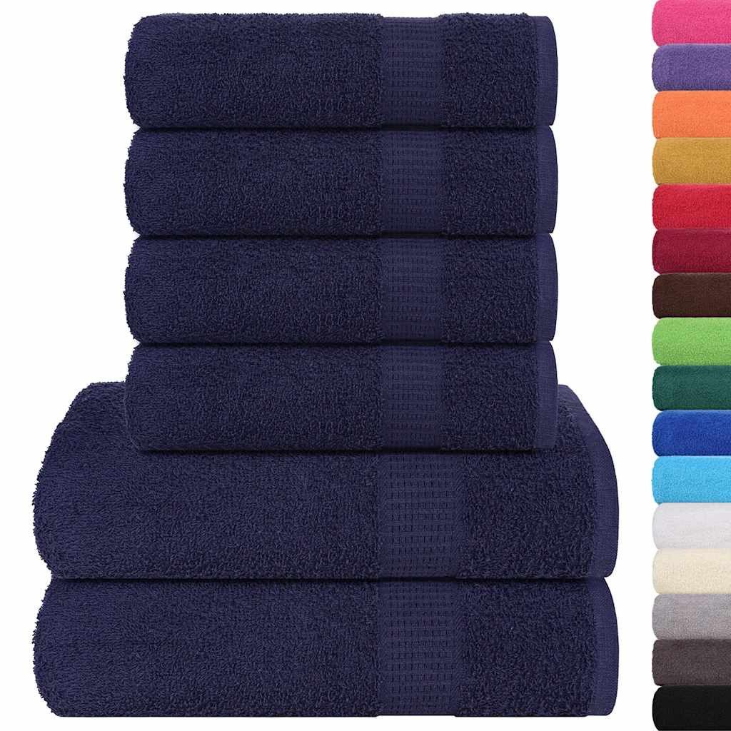 vidaXL Badetücher 6-tlg. Handtuch-Set Marineblau 360 günstig online kaufen