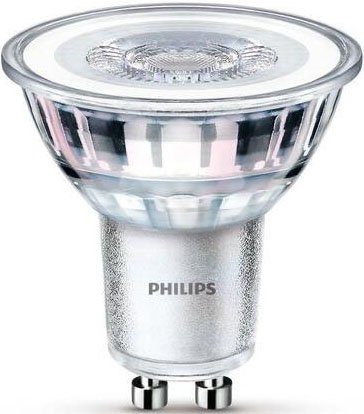Philips LED-Leuchtmittel LED classic Lampe 50W GU10 Kaltweiß 390 lm Silber 6erP, GU10, Tageslichtweiß