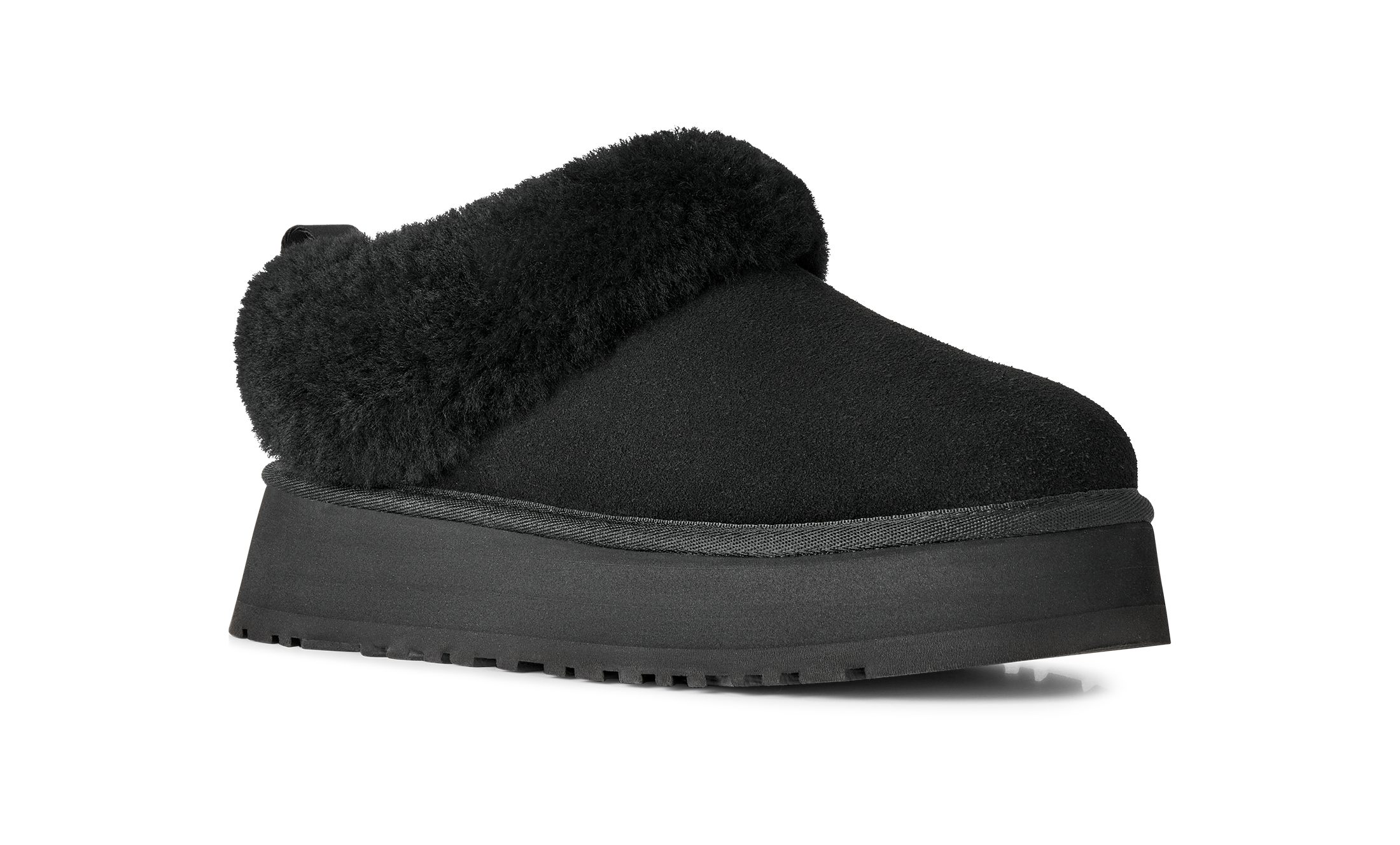 UGG W TAZZELLE Schlupfboots Mule, Schlupfschuh, Micro Boots mit Lammfell-Kragen