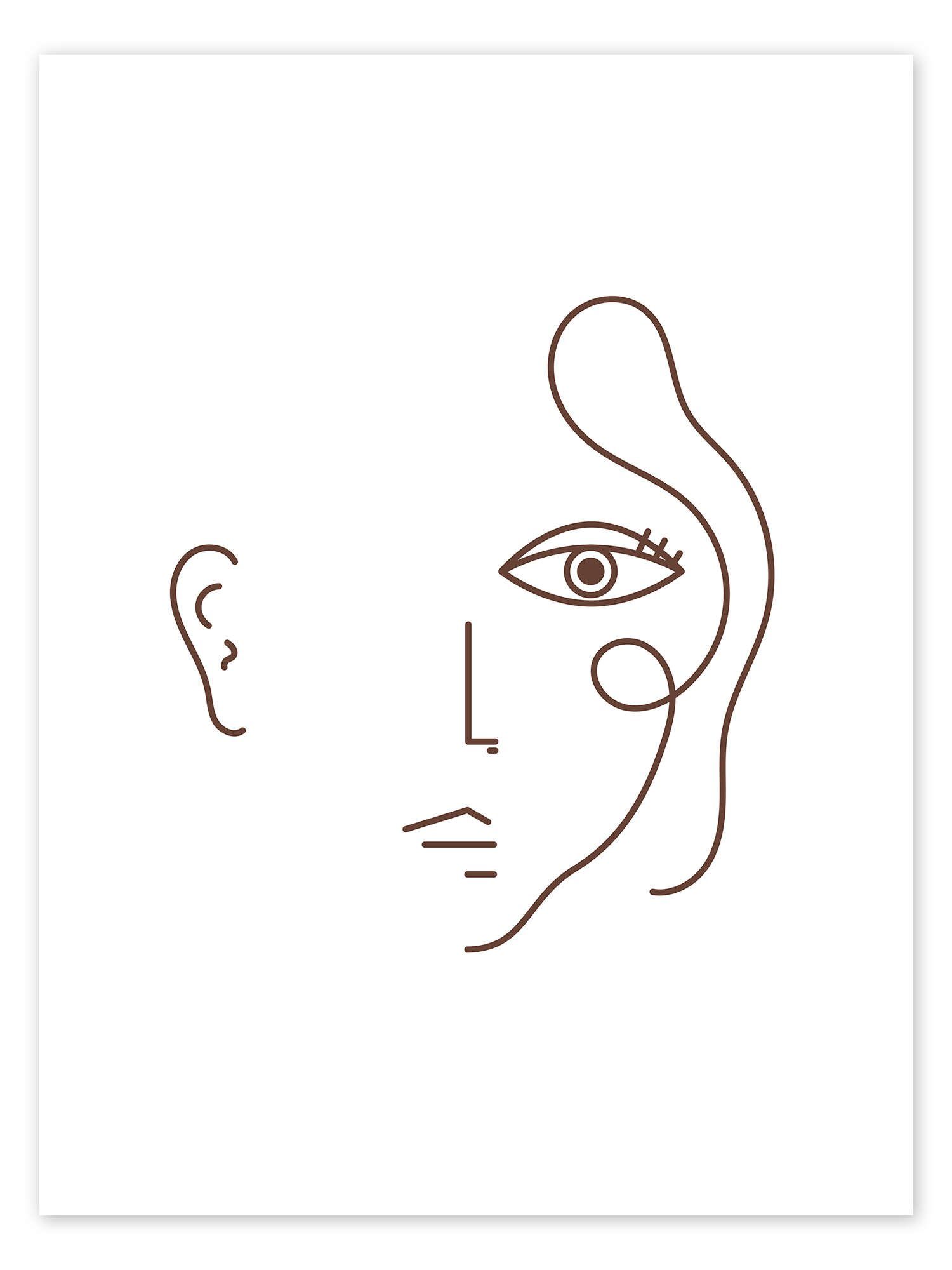 Posterlounge Wandbild Das wache Auge, erhältlich als Poster, Leinwandbild, Wandsticker oder Acrylglasbild