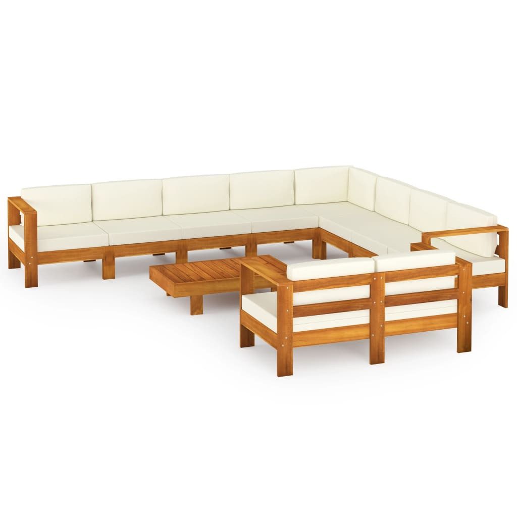vidaXL Gartenlounge-Set 10-tlg. Garten-Lounge-Set mit Kissen günstig online kaufen