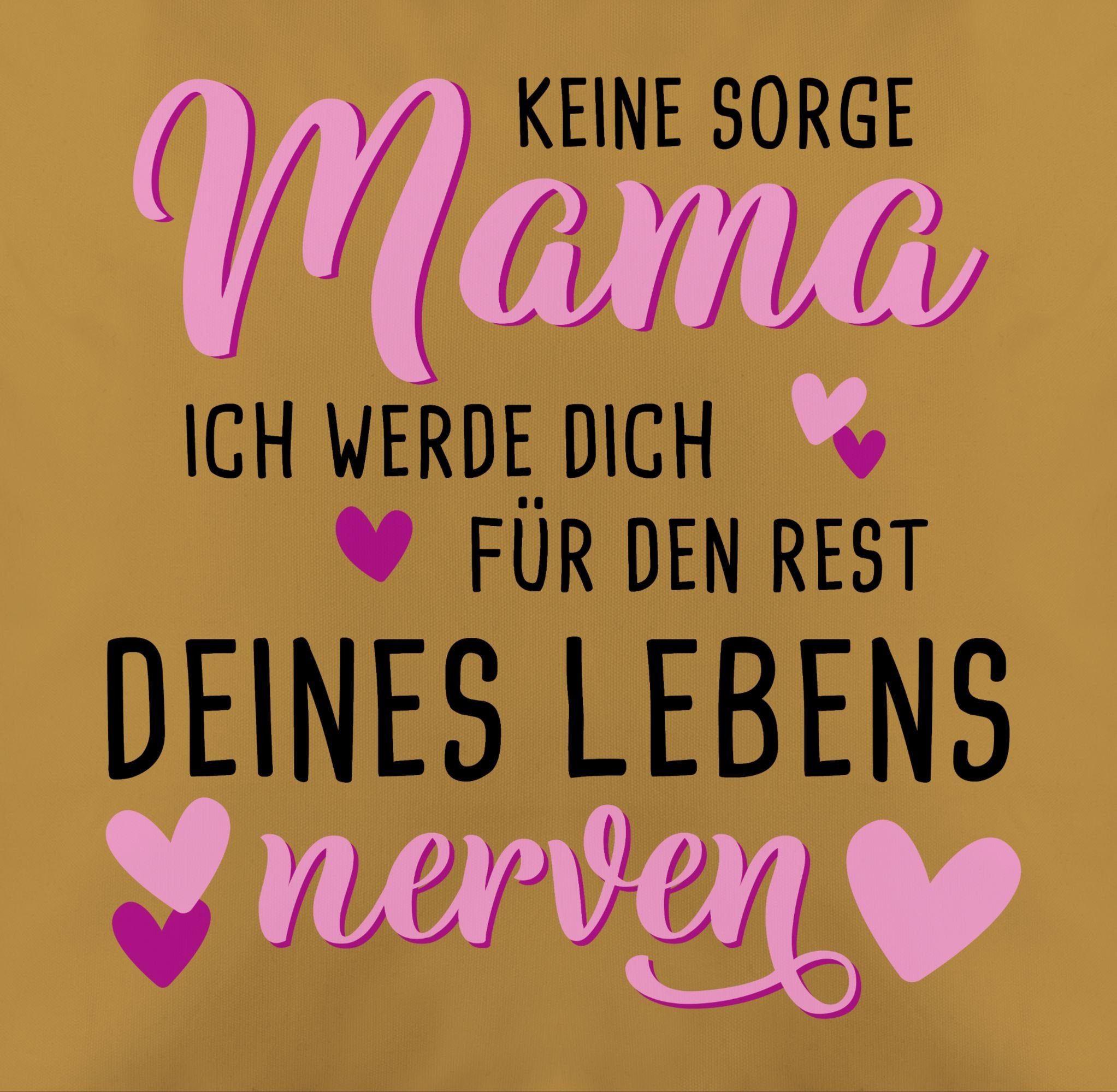 Mama Keine 3 Muttertagsgeschenk schwarz Shirtracer Gelb Sorge rosa, Dekokissen