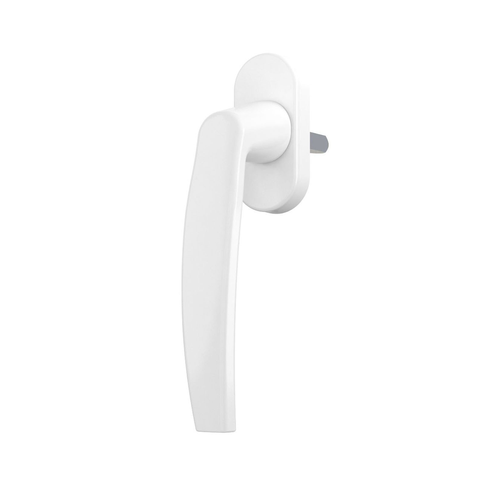 ToniTec Fenstergriff Fenstergriff "LENA II" – Aluminium Weiß, 35 mm Stift, inkl. Schrauben, Din rechts und Din Links, (1-tlg., für Dreh-Kipp- und Kippfenster aus Kunststoff), Aluminium, Holz