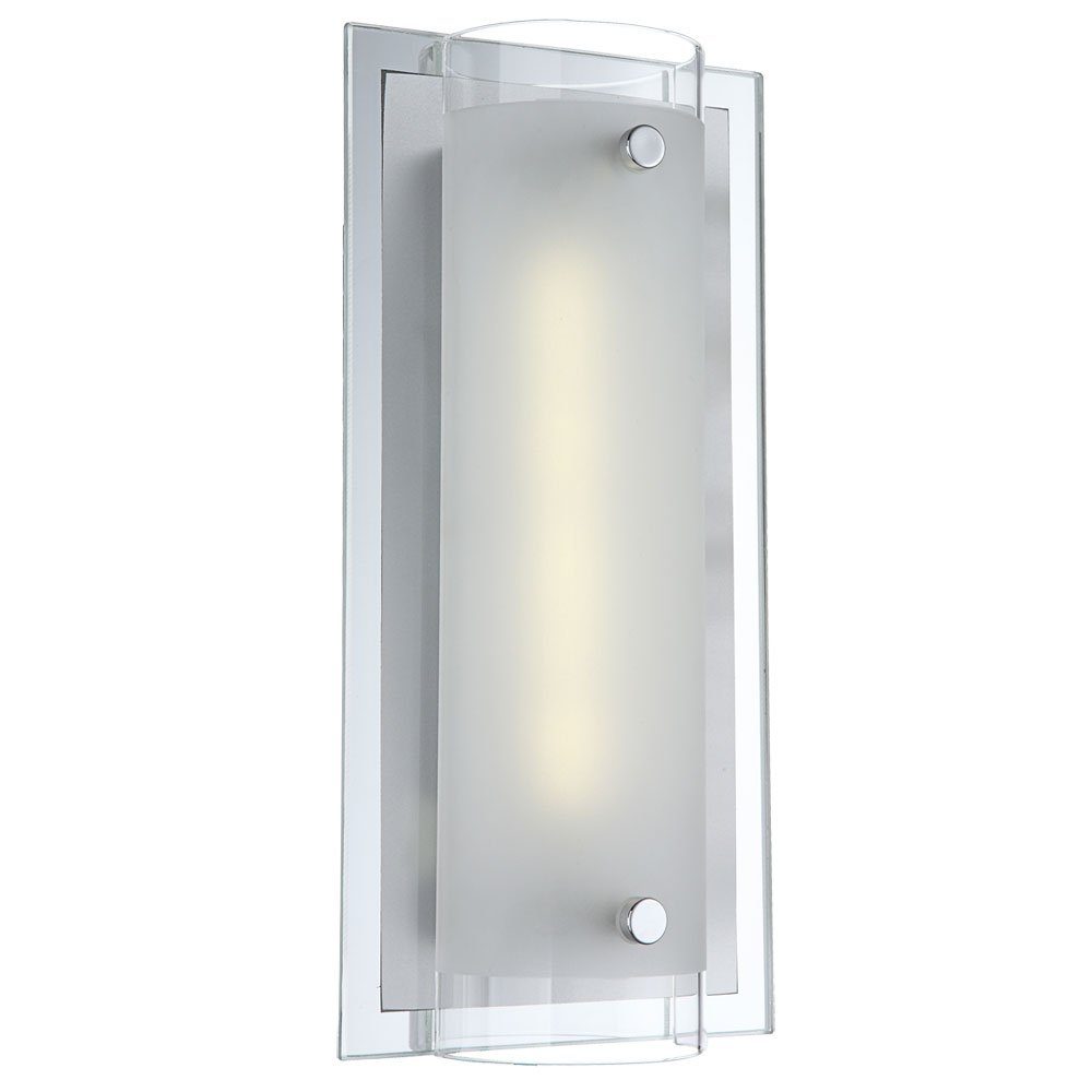 GLOBO LIGHTING LED Wandleuchte, LED-Leuchtmittel fest verbaut, Neutralweiß, LED Wandleuchte Wandlampe Wandspot Chrom Metall Spiegelrand