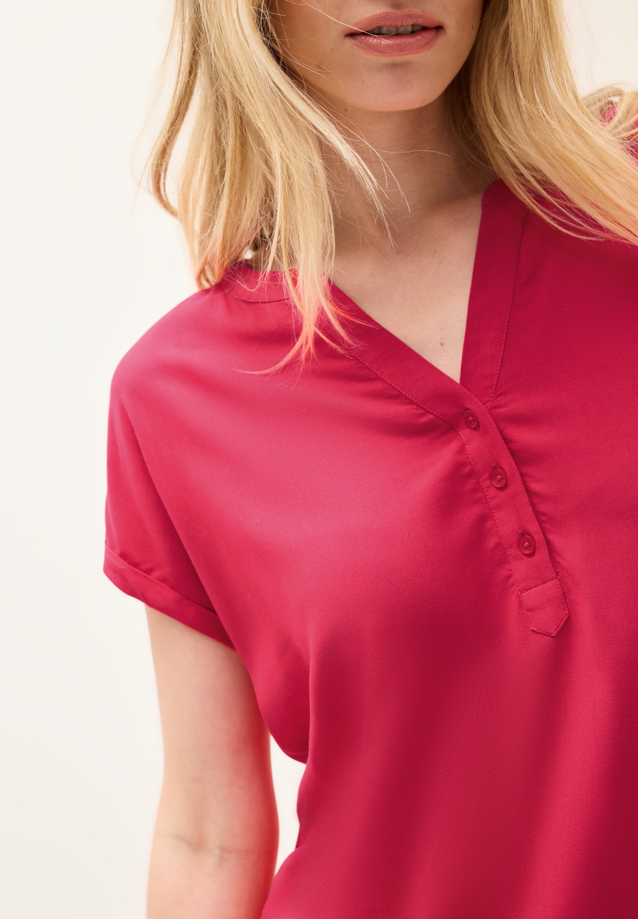 CECIL Kurzarmbluse mit elastischem Bund