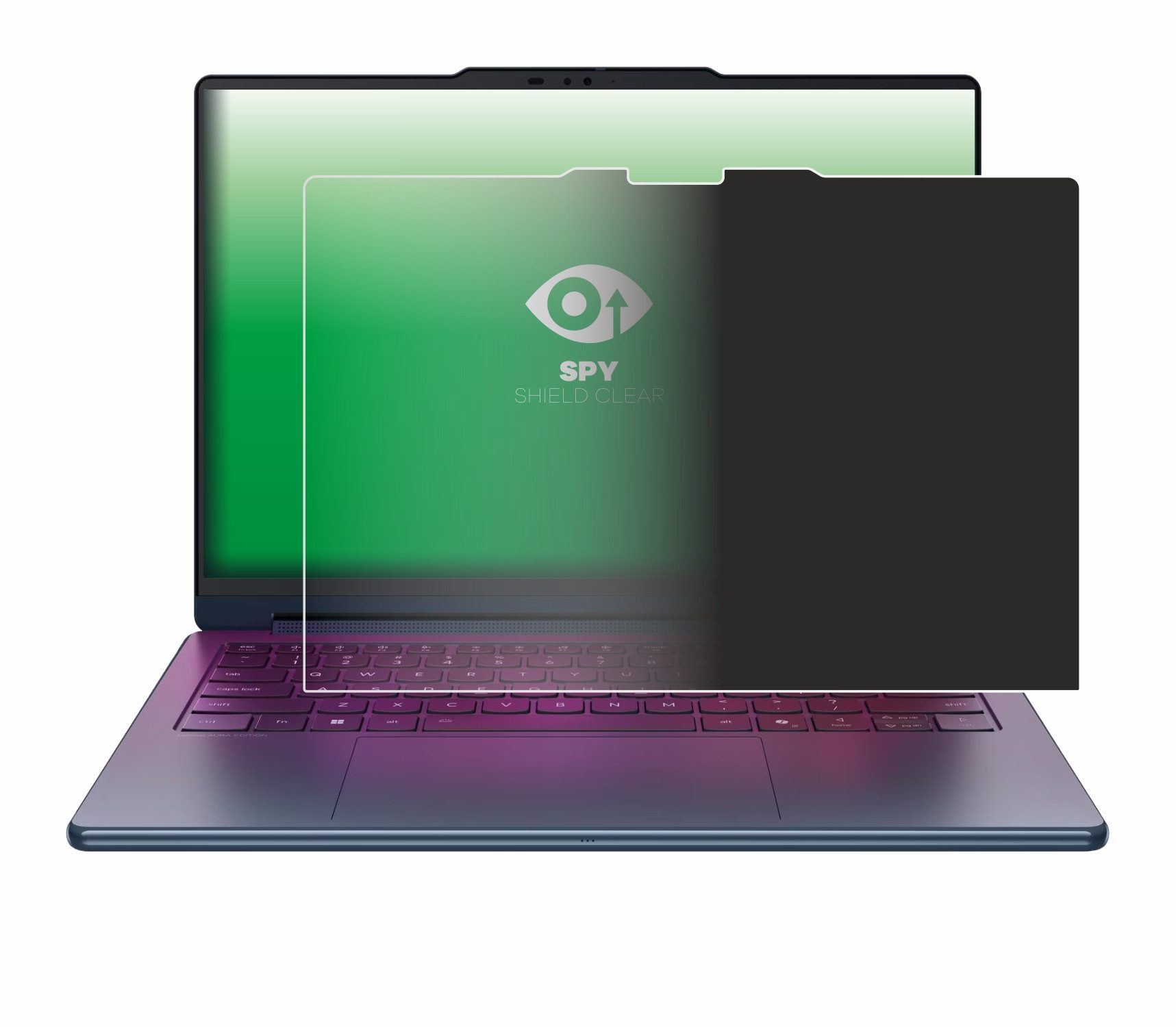 upscreen Displayschutzfolie Sichtschutzfolie für Lenovo Yoga 9i 2-in-1 Gen 11 Aura Edition 14", Anti-Spy Privacy Sichtschutz Blickschutzfolie Blaulicht-Schutz