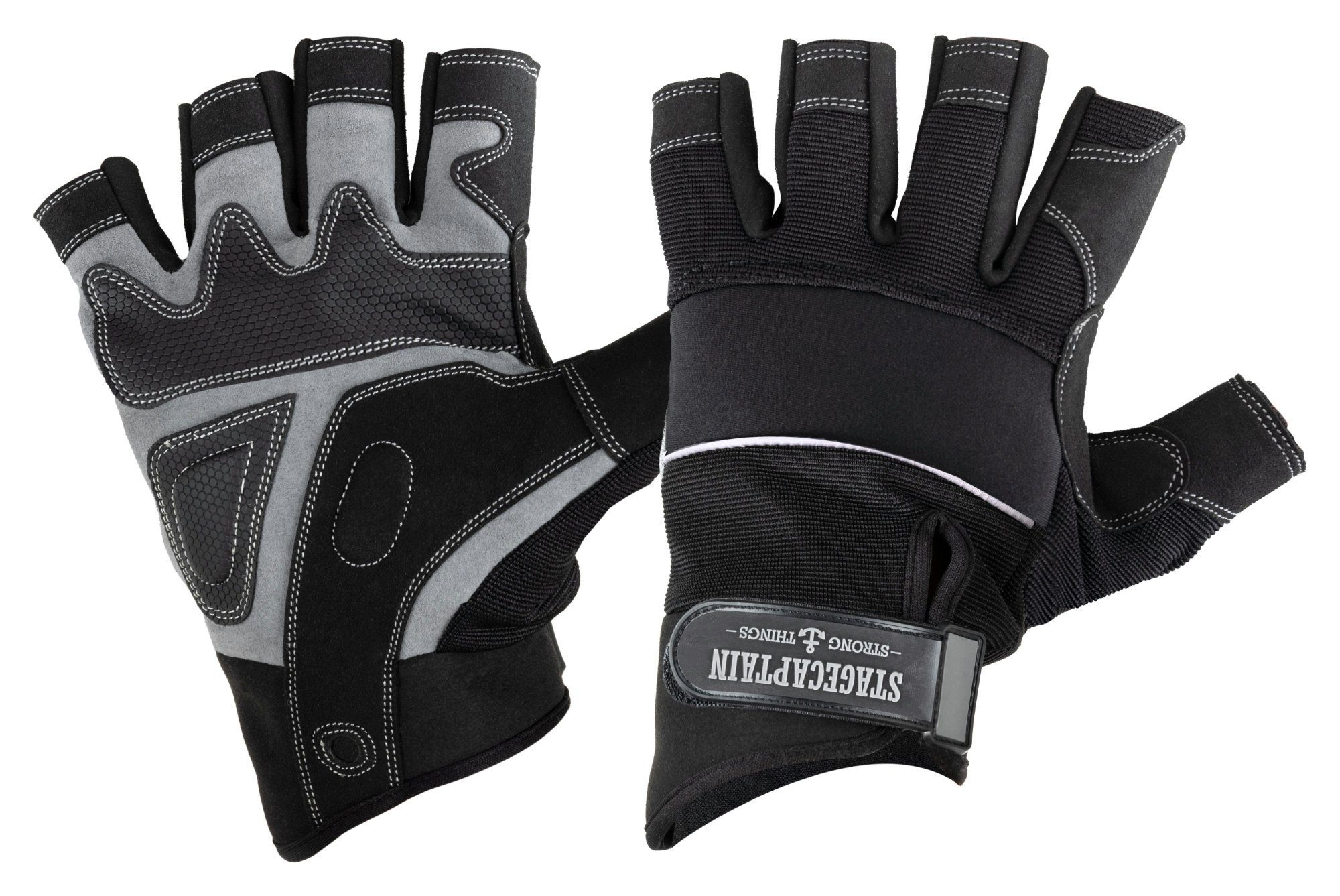 Arbeitshandschuh-Set Rigger Handschuhe kurze Finger - Größe XL