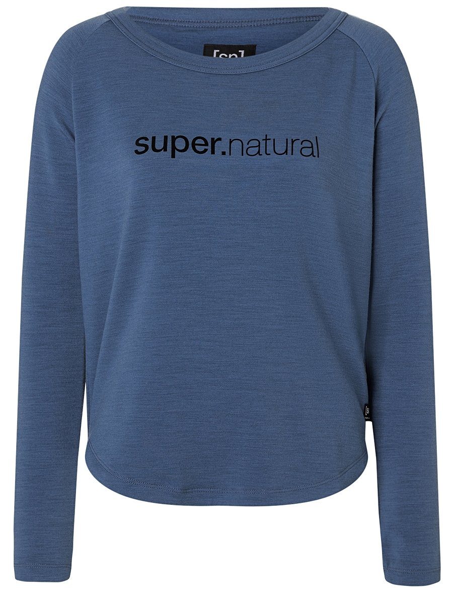 Pullover Merino Shadow SUPER.NATURAL Night CREW EVERYDAY W Sweatshirt Blue