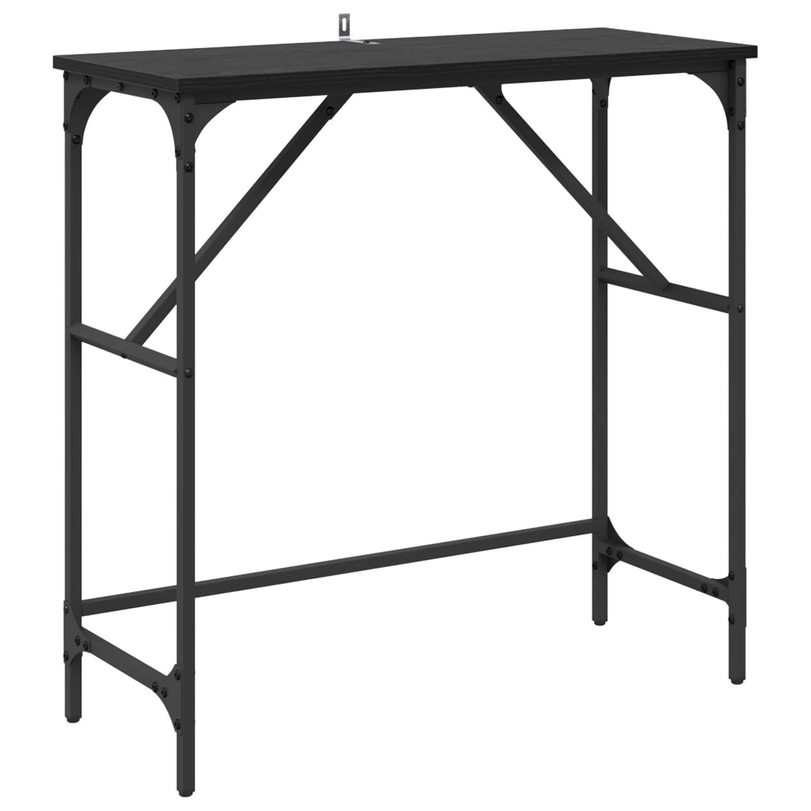vidaXL Nachttisch Konsolentisch Schwarz Eichen-Optik 75 x 32 x 75 cm (1-St)