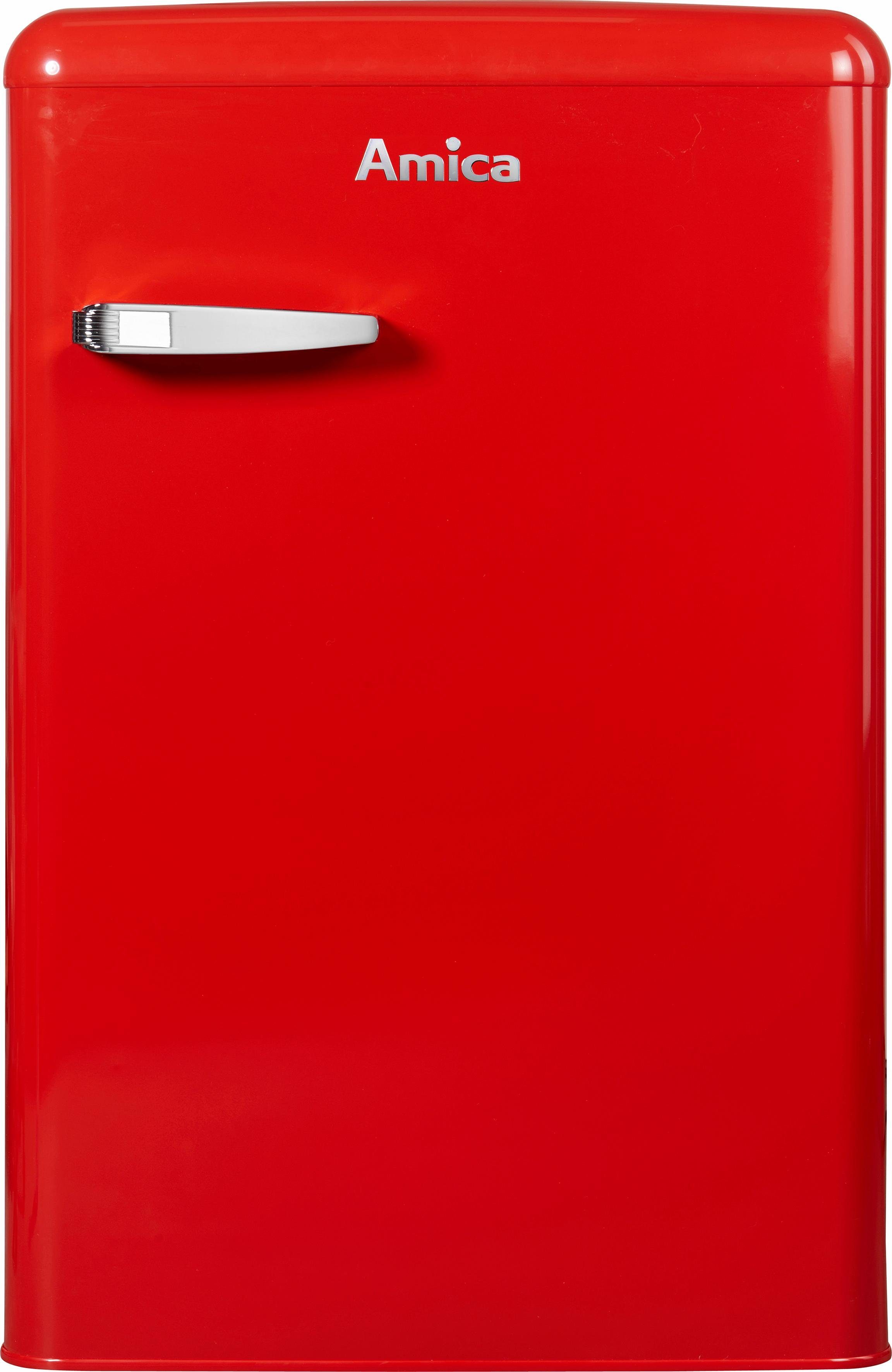 Amica Table Top Kühlschrank 15610 55 cm breit 87,5 hoch, KS R, cm rot