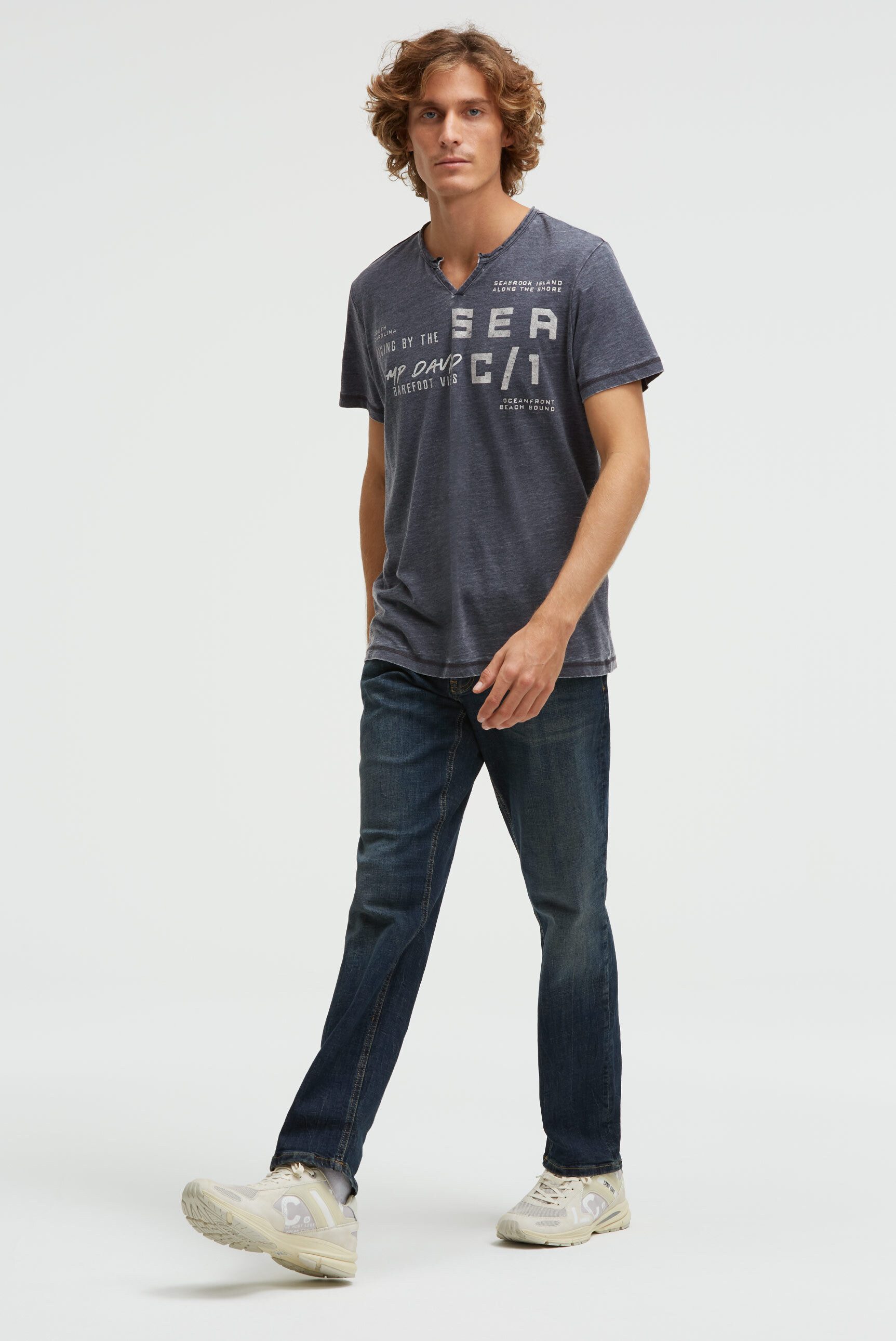 CAMP DAVID Rundhalsshirt mit Baumwolle