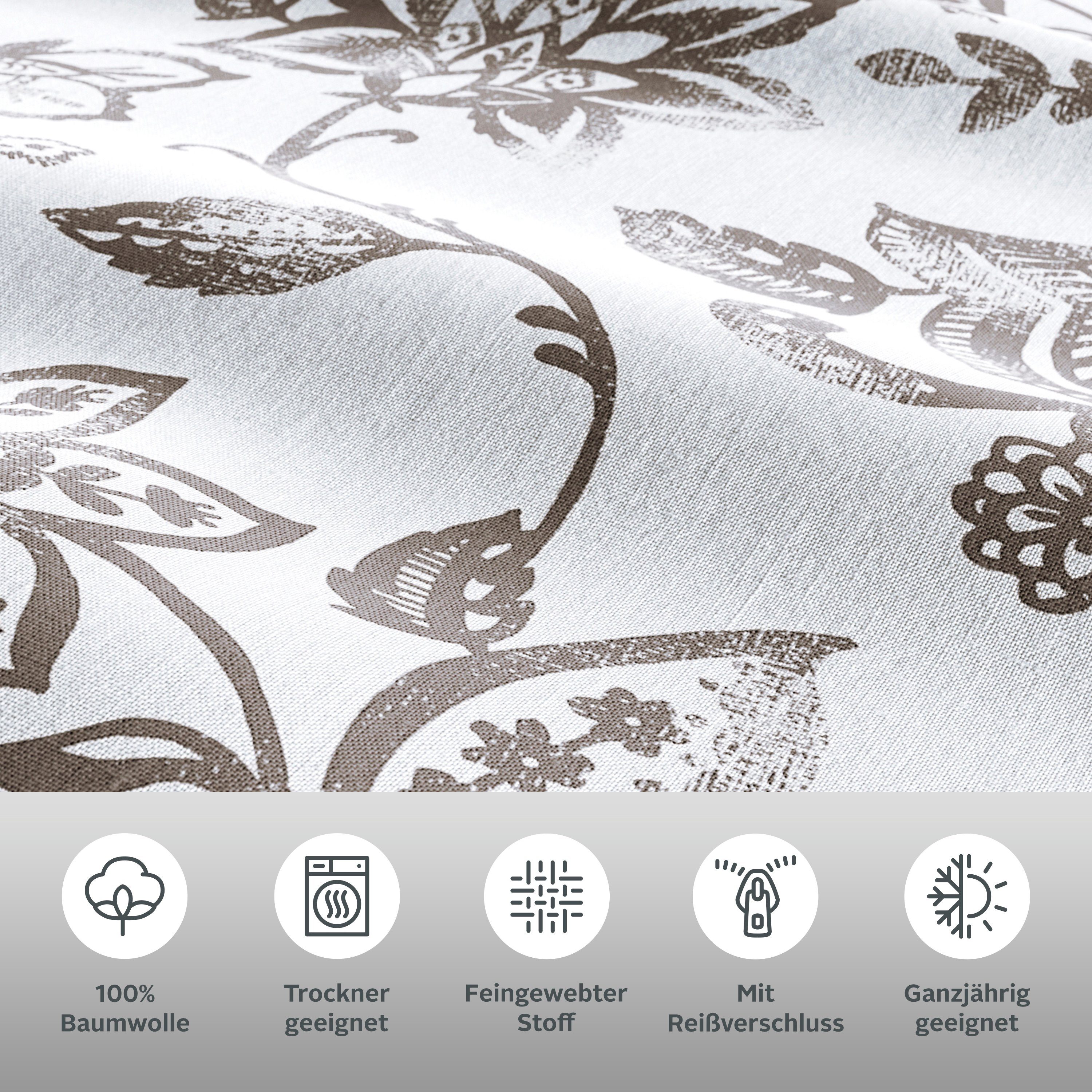 OTTO home Bettwäsche Nordby, Renforcé, 2 teilig, Bettwäsche aus Baumwolle, skandinavisches Design, ab Größe 135x200 cm