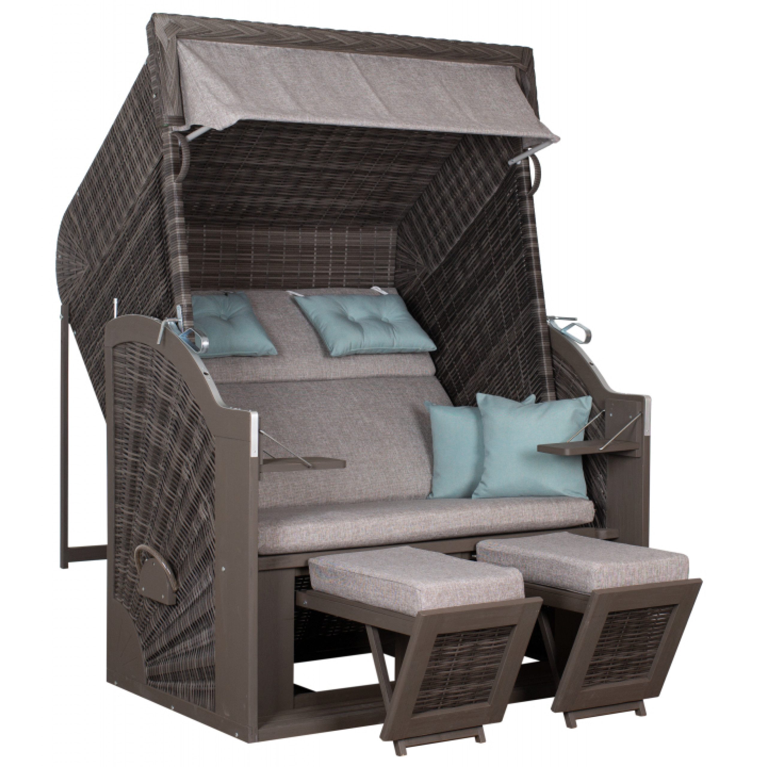 deVries Strandkorb deVries Strandkorb PURE® CLASSIC XL SUN PE Des.488 stone grey 130 x