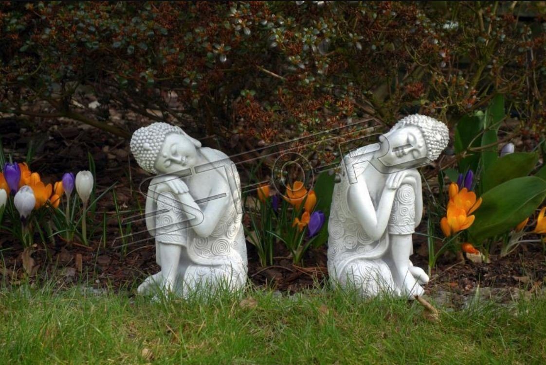 JVmoebel Skulptur Buddha Garten Wohnbereich für Steinoptik. Skulptur Skulptur und in