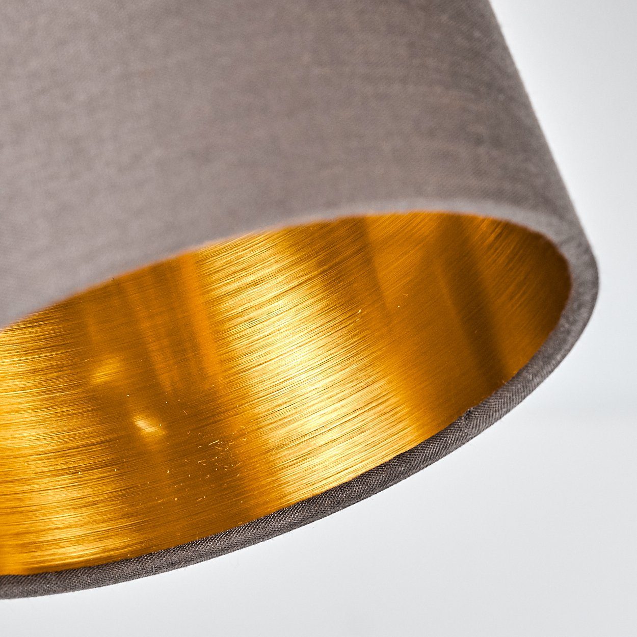 verstellbare Leuchtmittel, 4xE14, ohne hofstein beliebig aus Taupe-/und dreh-/schwenkbar Deckenleuchte Goldfarben, Stoff/Metall »Costa« Schirm in Ø14cm,