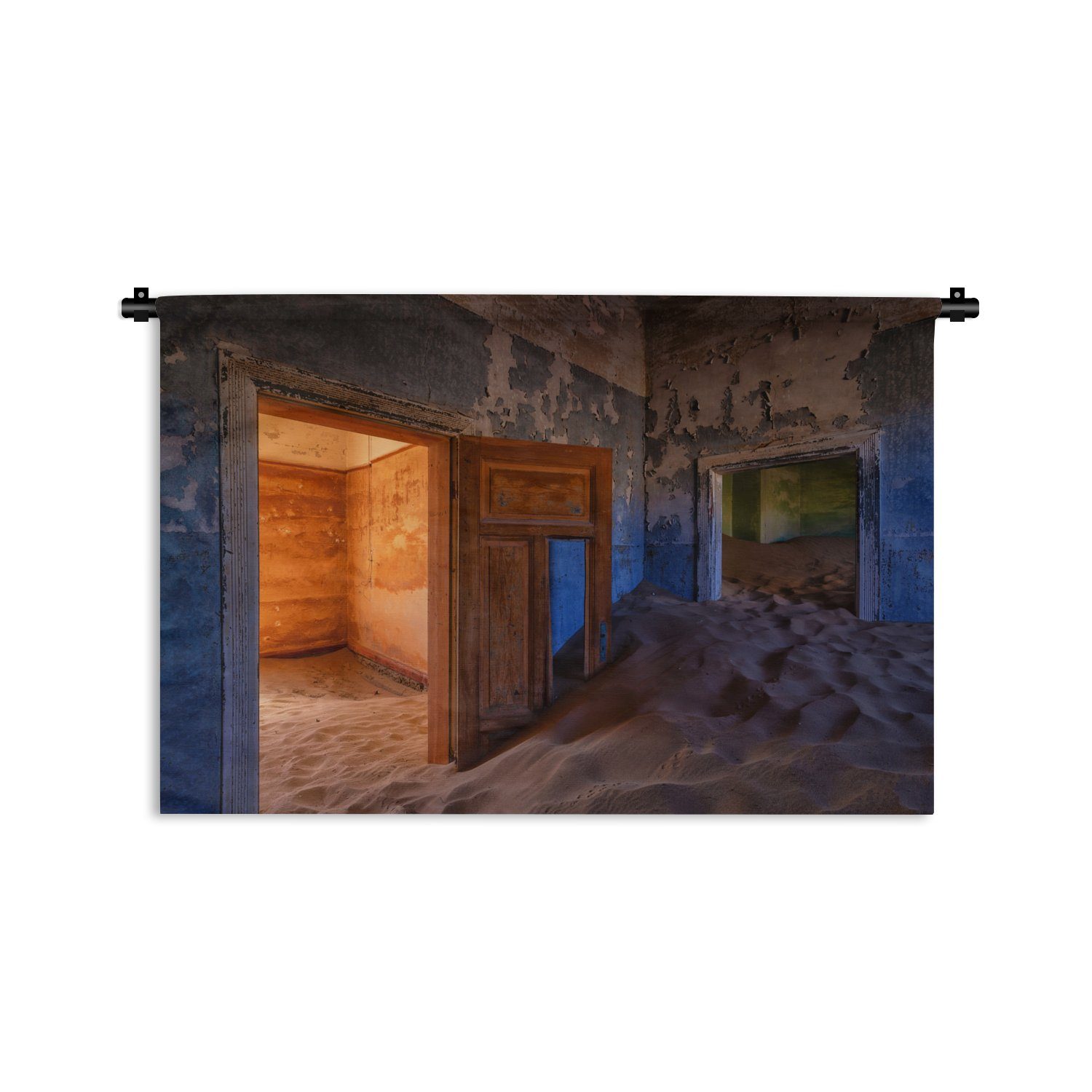 MuchoWow Wanddekoobjekt Tür - Sand - Wüste - Architektur, Wanddeko für Wohnzimmer, Schlafzimmer, Kleid, Wandbehang, Kinderzimmer