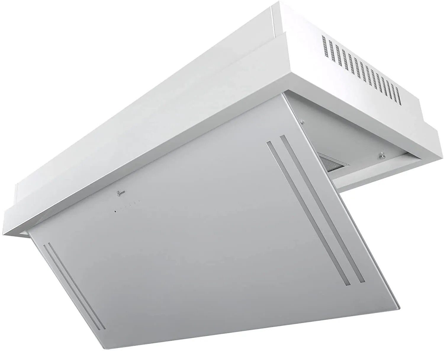 GURARI Deckenhaube GCH C 343 120 WH PRIME GCH C 343 120 WH PRIME, Dunstabzugshaube Deckenhaube 120 cm 1000m³/ h/Weiß Glas/ EBM Motor