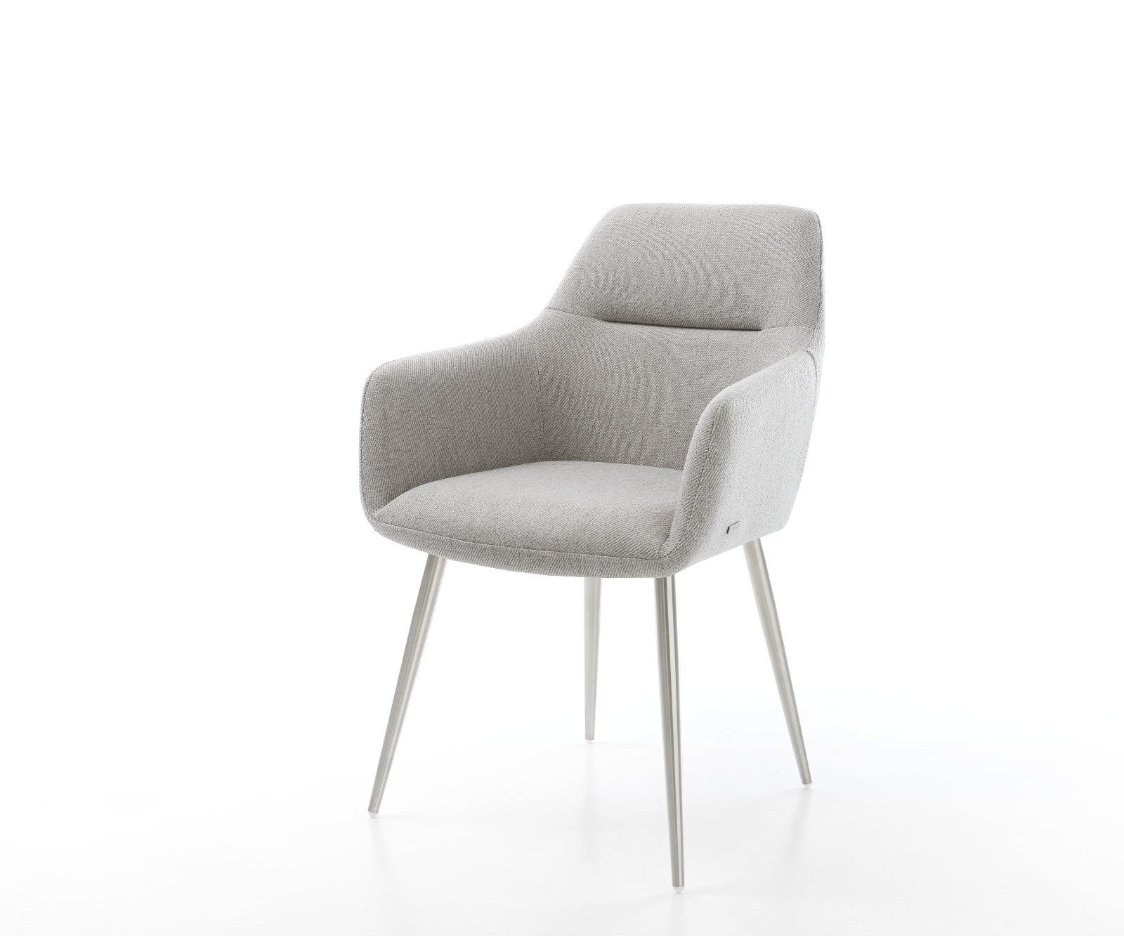 Esszimmerstuhl Pejo-Flex Stripes Hellgrau 4-Fuß konisch Edelstahl Taschenfe günstig online kaufen