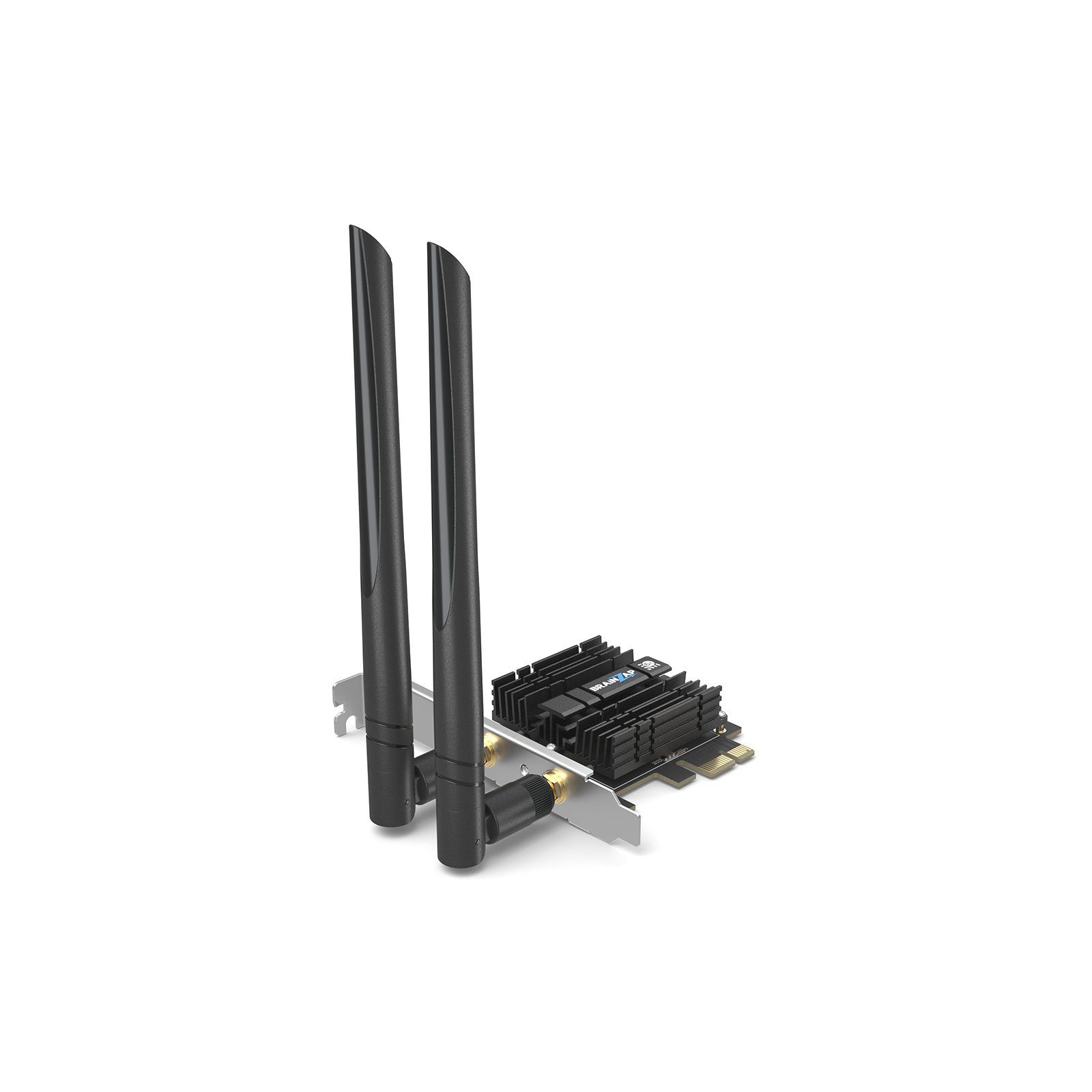 BRAINZAP WLAN-Adapter WiFi 6E (802.11ax) AX210 PCIe WLAN-Karte Bluetooth 5.2, WiFi 6E (802.11ax), Bluetooth, PCIe