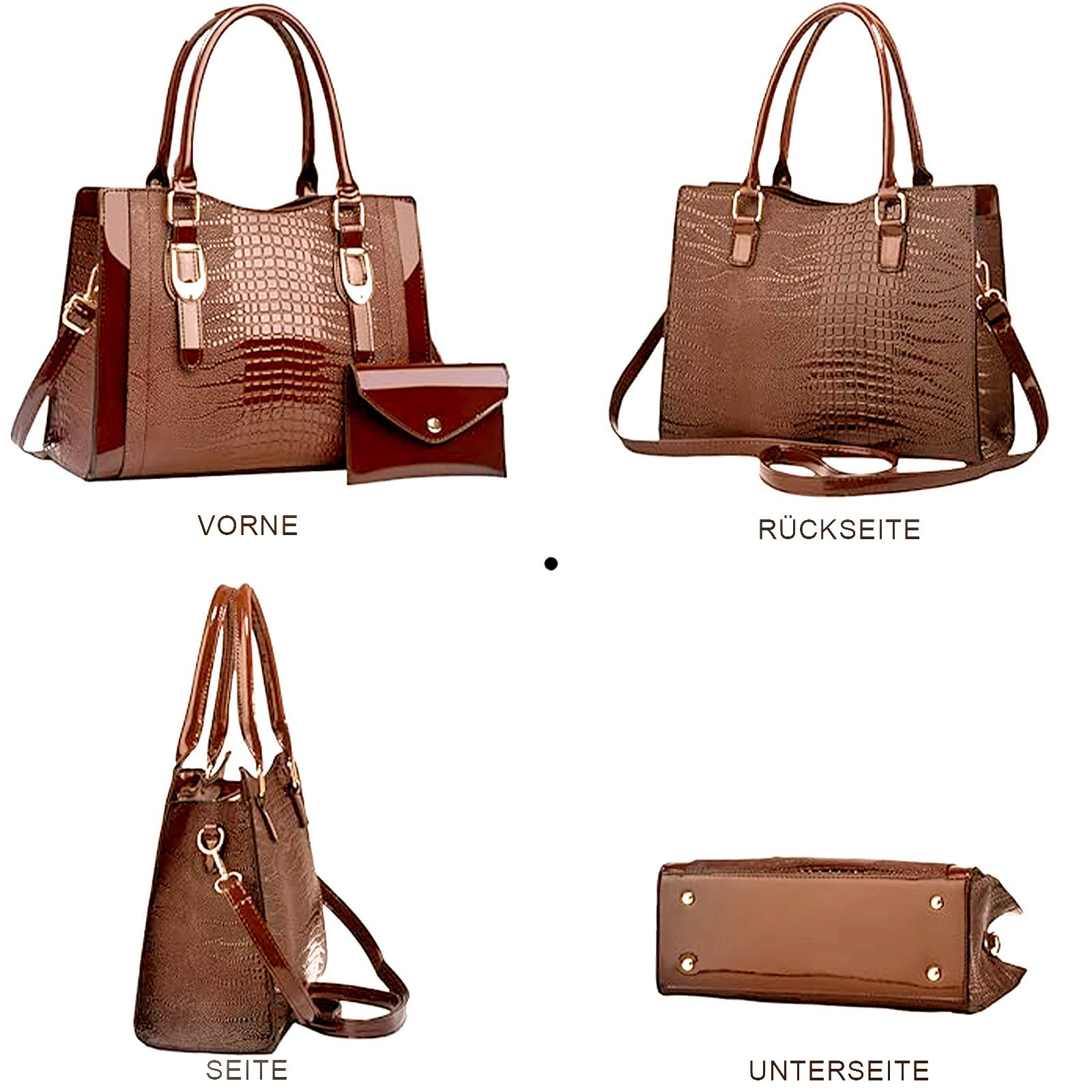OKWISH Henkeltasche Schultertasche Tragetasche Handtasche Umhängetasche (2- günstig online kaufen