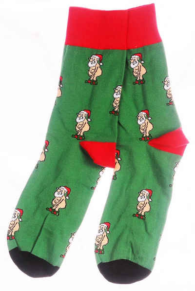 Martinex Socken 1 Paar Socken lustige Strümpfe Damen Herren Kinder Weihnachtssocken
